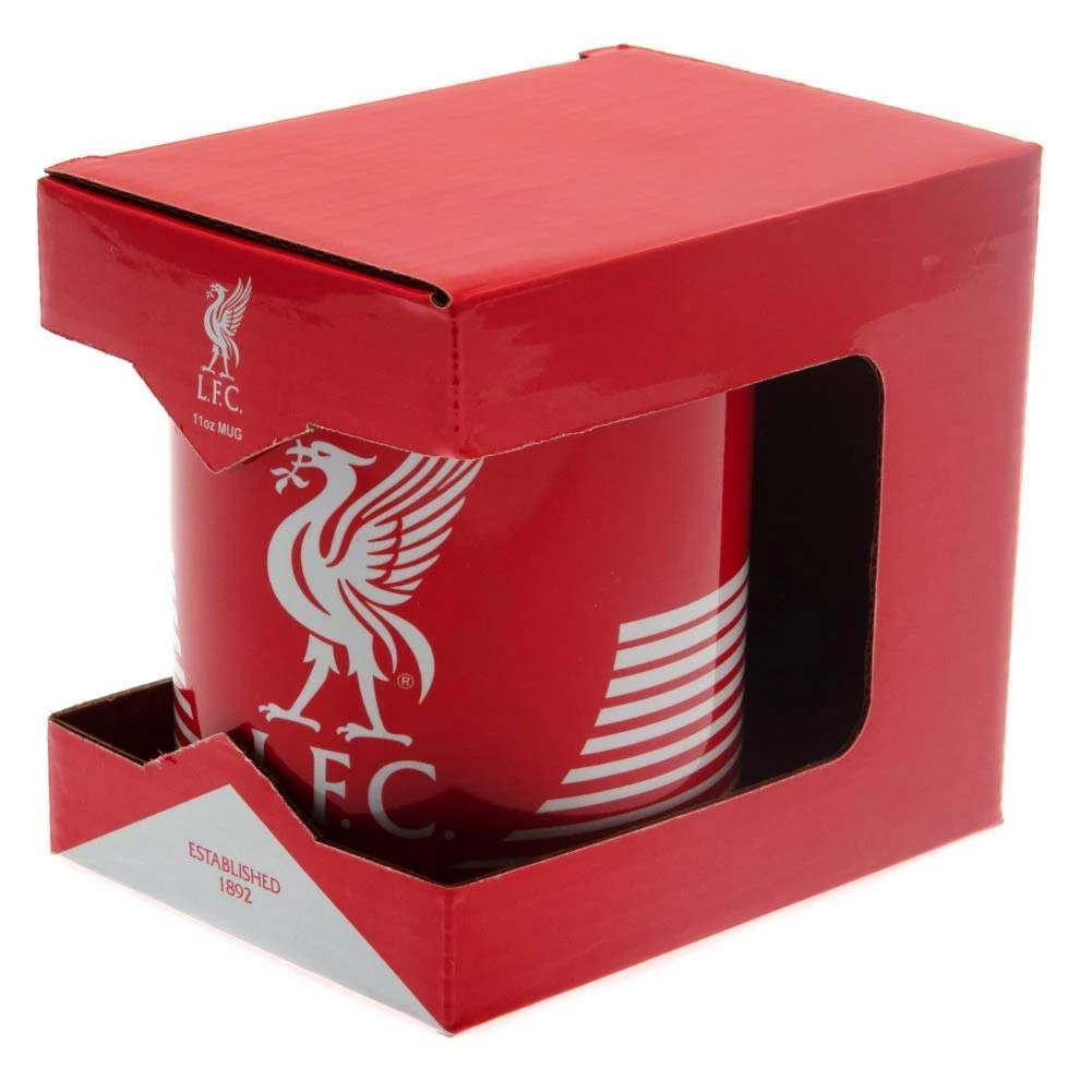Official Liverpool FC Coffee Mug - 12oz Ceramic Cup with Handle for Hot & Cold Drinks - Perfect for Home, Office, or Gifts - Red & White Team Colors