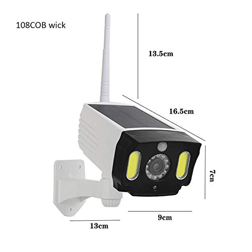 Zunedhys Solar Motion Sensor Light - Waterproof Outdoor Security Light with Dummy Camera, COB LED Wall Lamp for Garden, Pathway, Garage & Patio Lighting