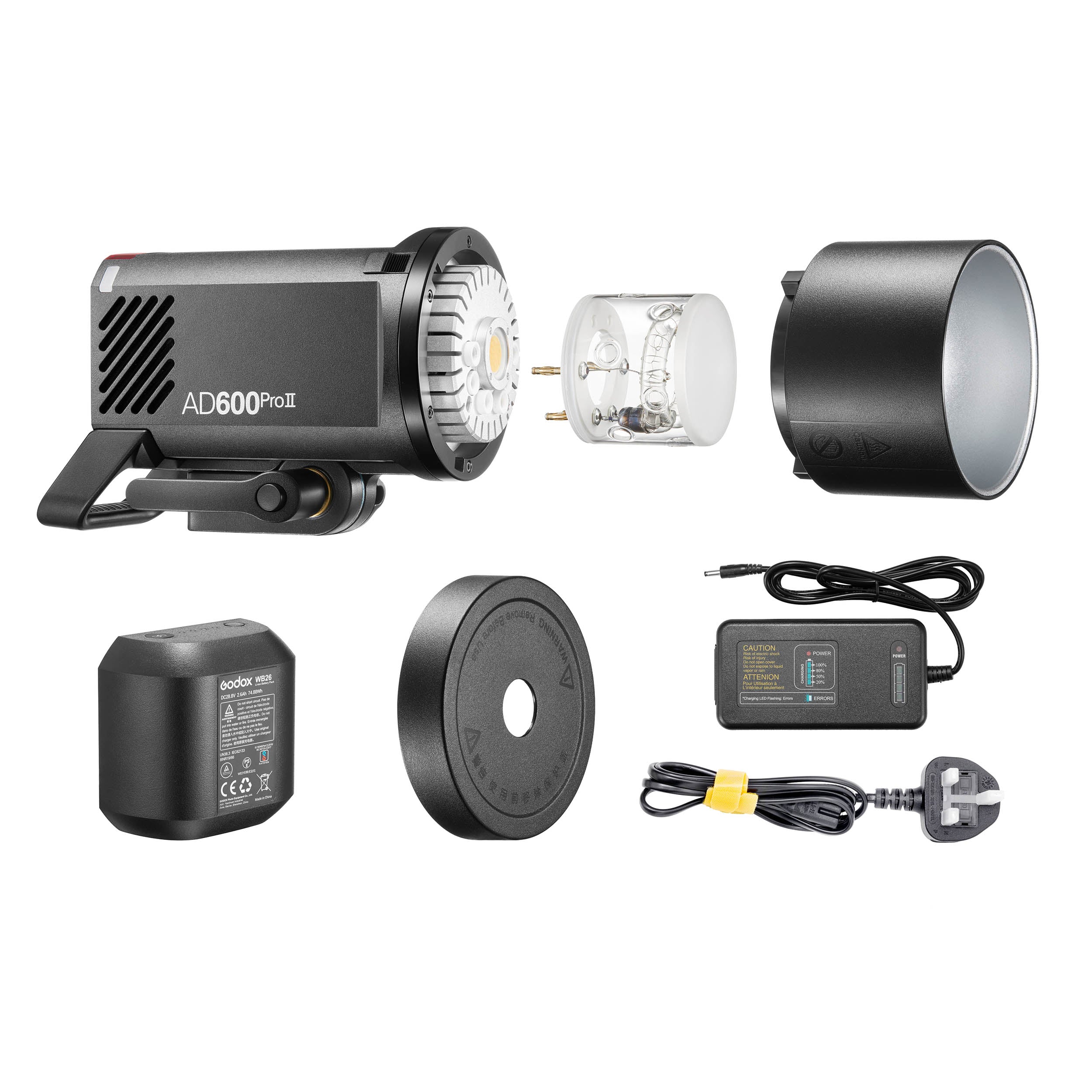 Godox AD600ProII Professional Outdoor Battery-Powered Flash - Powerful Strobe for Photography, Portraits & Events - Perfect for Studio, Wedding & Outdoor Shoots