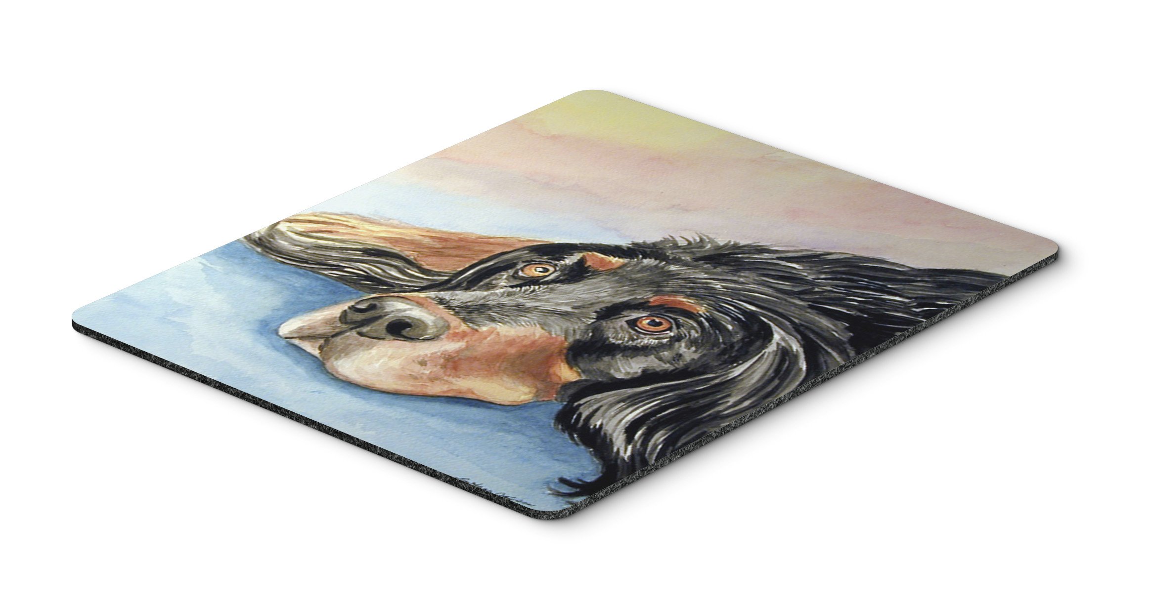 Gordon Setter Waiting on Mom Mouse Pad - Large Washable Non-Slip Desk Mat for Home Office, Gaming & Computer Work | Heat-Resistant Hot Pad & Trivet for Kitchen Use | Caroline's Treasures 7062MP