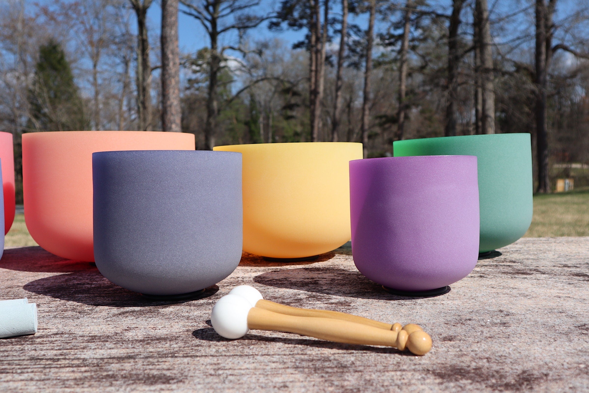432Hz 6-12 Inch Luminous Chakra Singing Bowl Set with 10 Chakra Tuning Forks & Crystal Attenuators - Perfect Pitch Sound Healing Kit for Meditation, Yoga, Reiki, and Energy Balancing