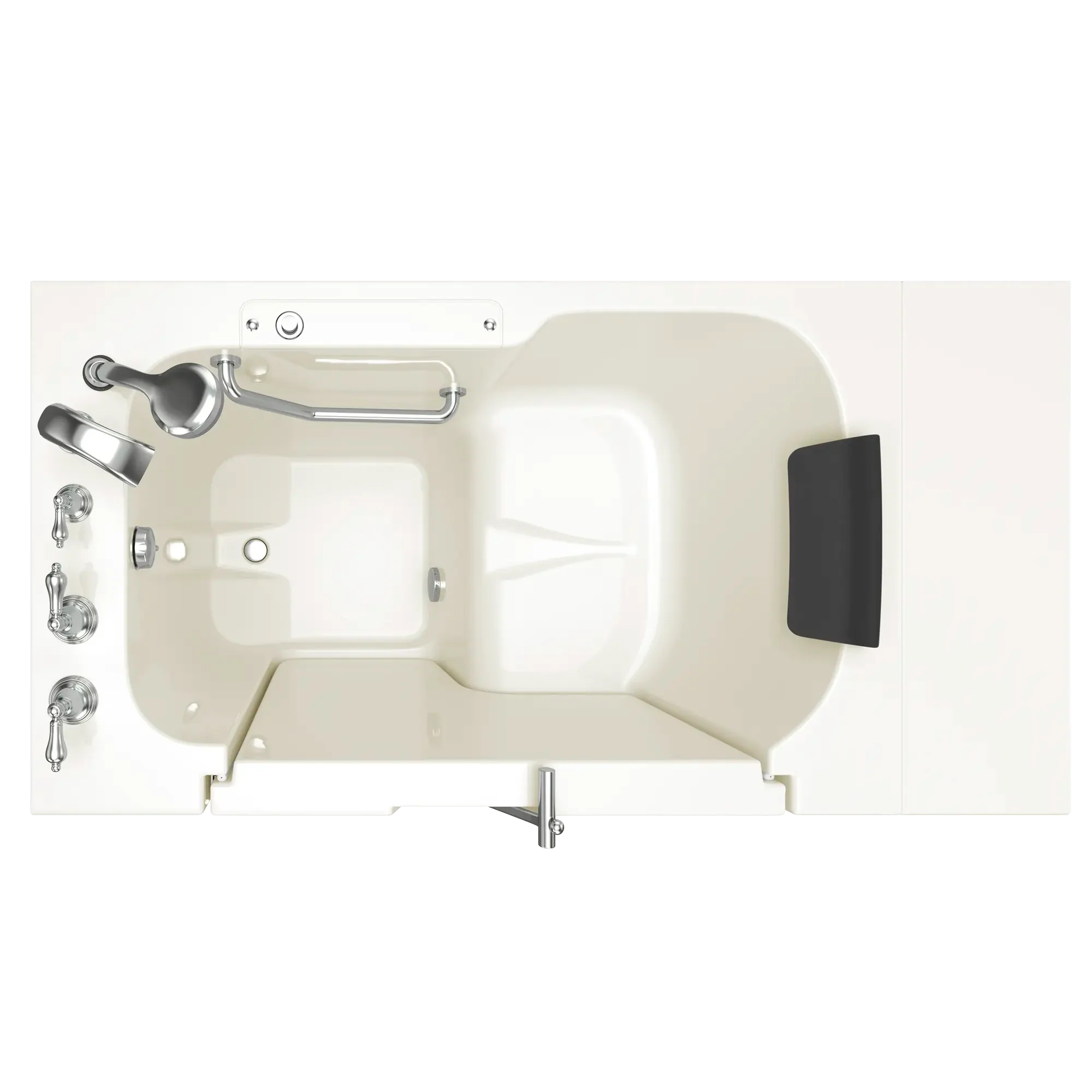 Premium 32 x 52 Inch Gelcoat Walk-In Bathtub with Soaker System & Left-Hand Drain Faucet - Ideal for Elderly Safety & Accessible Bathing