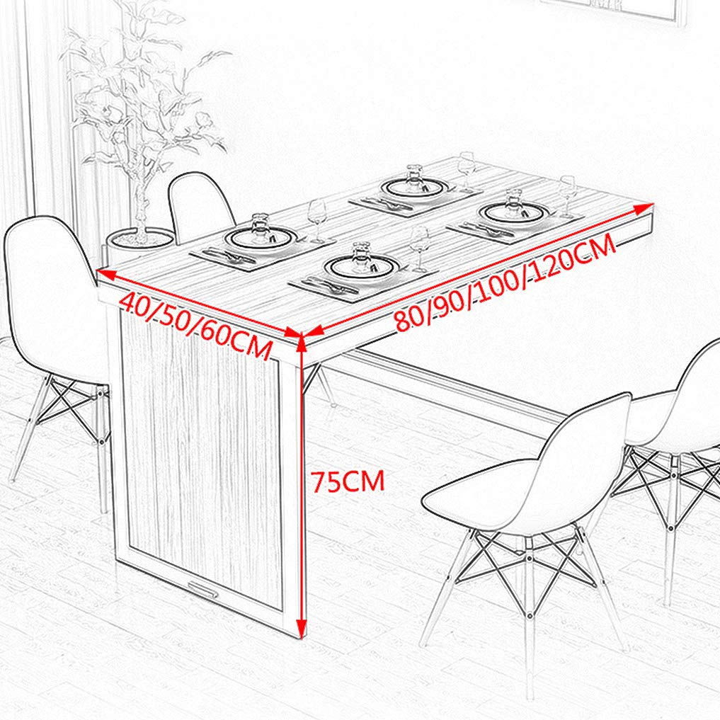 Space-Saving Wall Mounted Folding Dining Table | Convertible MDF Desk for Office, Bedroom & Kitchen | Multi-Functional Fold-Up Computer Desk | Perfect for Small Apartments, Dorms & Tiny Homes