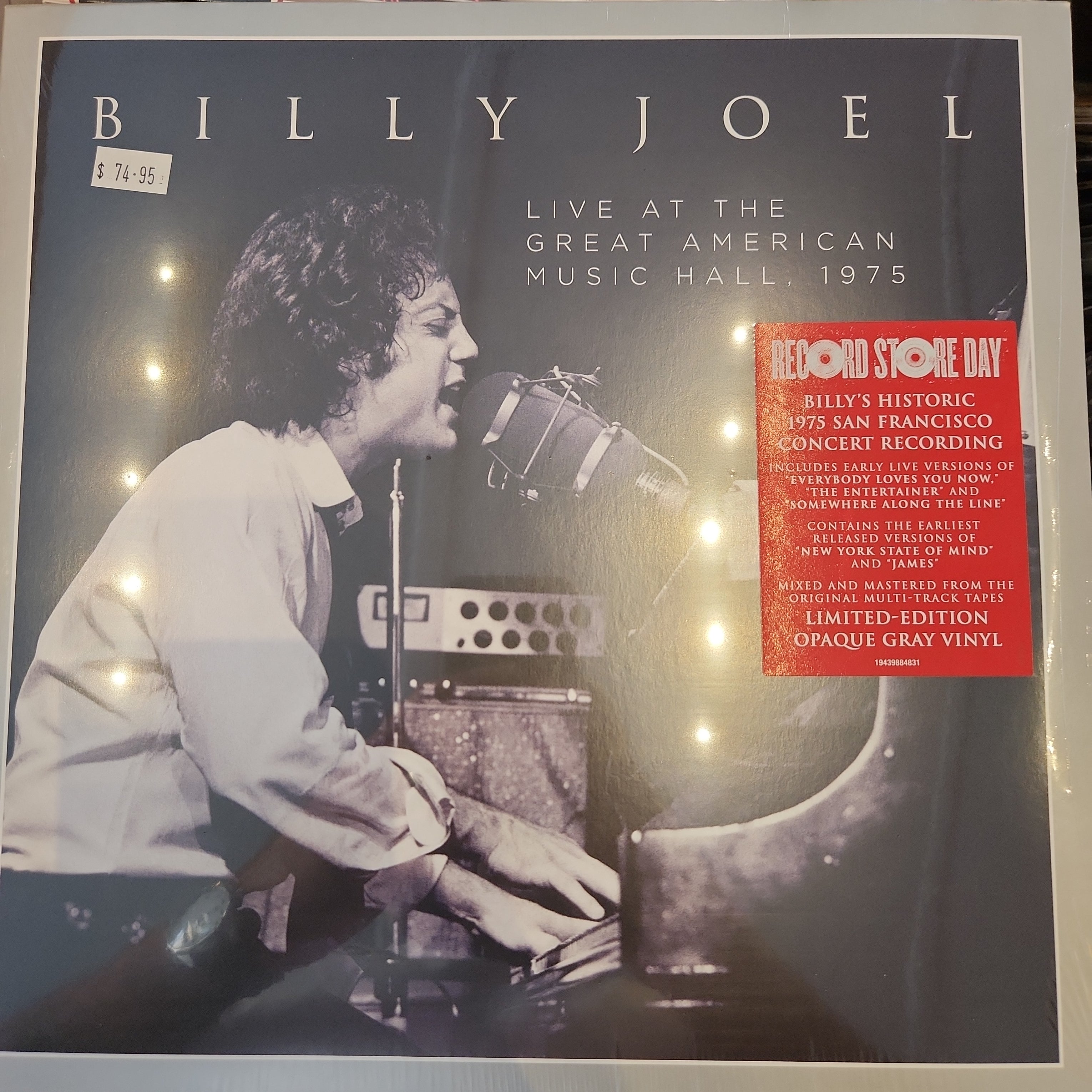 Billy Joel Live at the Great American Music Hall Vinyl LP Record - Classic Concert Performance for Music Collectors & Vinyl Enthusiasts, Perfect for Home Listening & Gift Giving