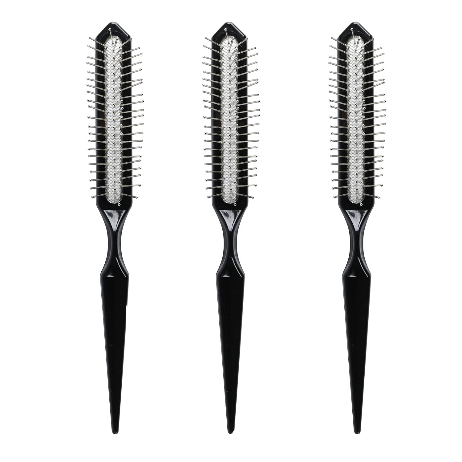 3-Piece Variety Pack Comb Set - Ball Tip, Tail, Barber & Jumbo Rake Combs for All Hair Types & Styles - Perfect for Wigs, Styling & Salon Use