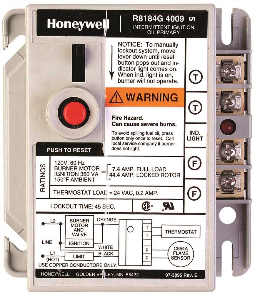Honeywell Protectorelay Oil Burner Control with 45-Second Lockout - Model R8184G4082 | Reliable Safety Device for Home Heating Systems & Industrial Boilers