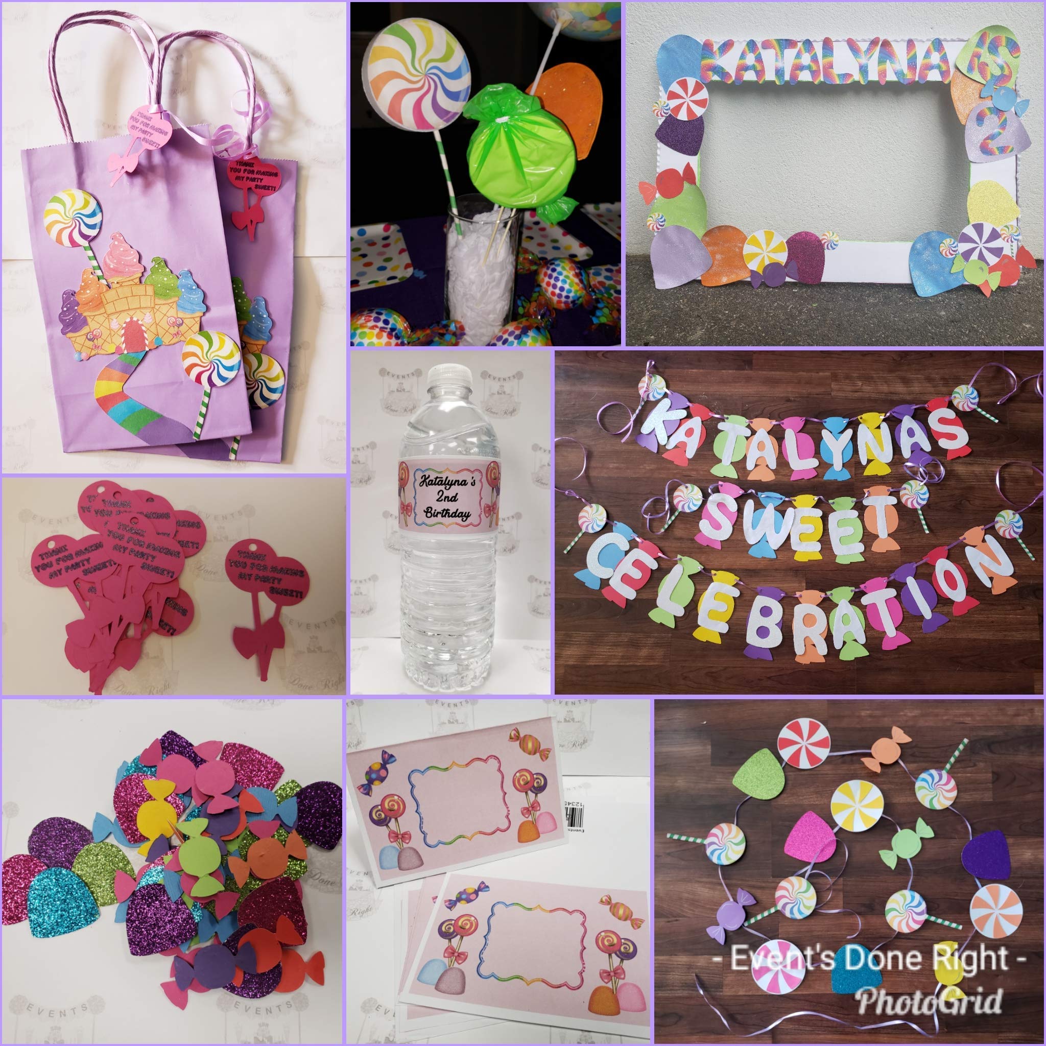 Candy Land Theme Party Goodie Bags - Set of 12 Treat Bags for Birthday Decorations, Candyland Candy Shoppe & Candy Castle Theme - Includes Gumdrops, Lollipops & Wrapped Candy - Perfect for 1st Birthday Parties, Baby Showers & Themed Events
