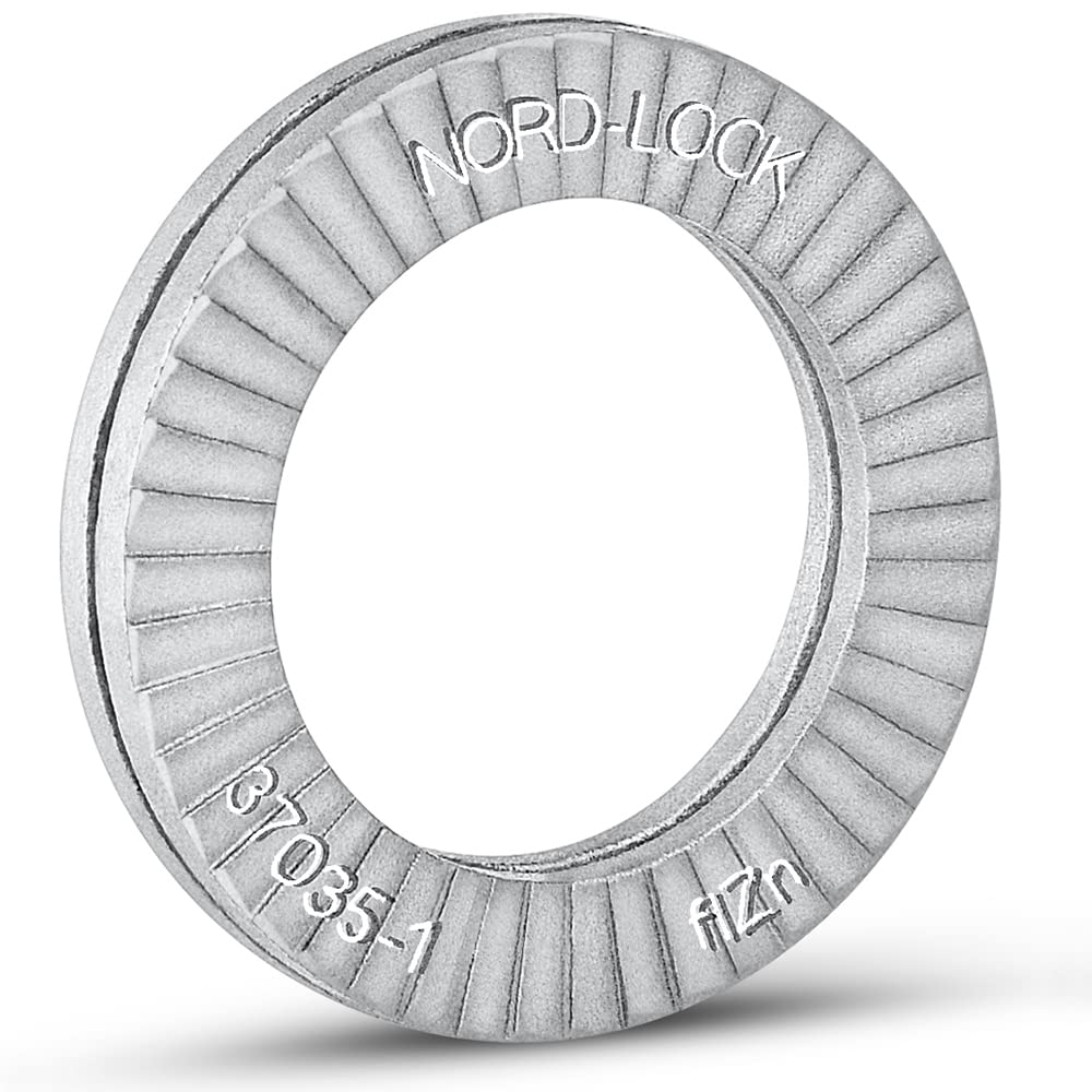 Nord-Lock M45 Wedge Locking Washers - Carbon Steel Vibration Resistant for Industrial Machinery