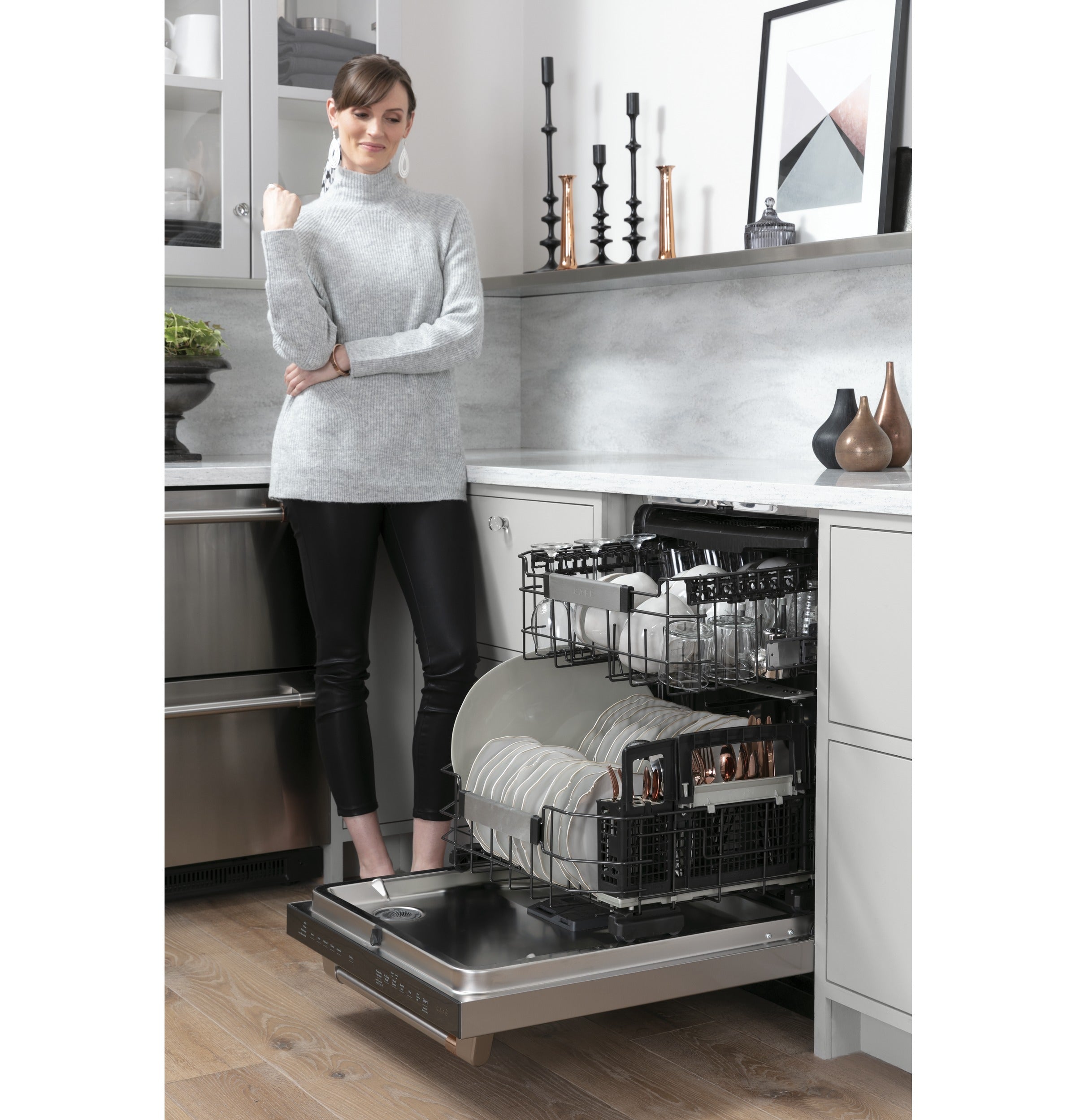 Café Stainless Steel Built-In Dishwasher with Hidden Controls - CDT875P2NS1 | Modern Kitchen Appliance for Seamless Cleaning & Luxury Home Upgrade