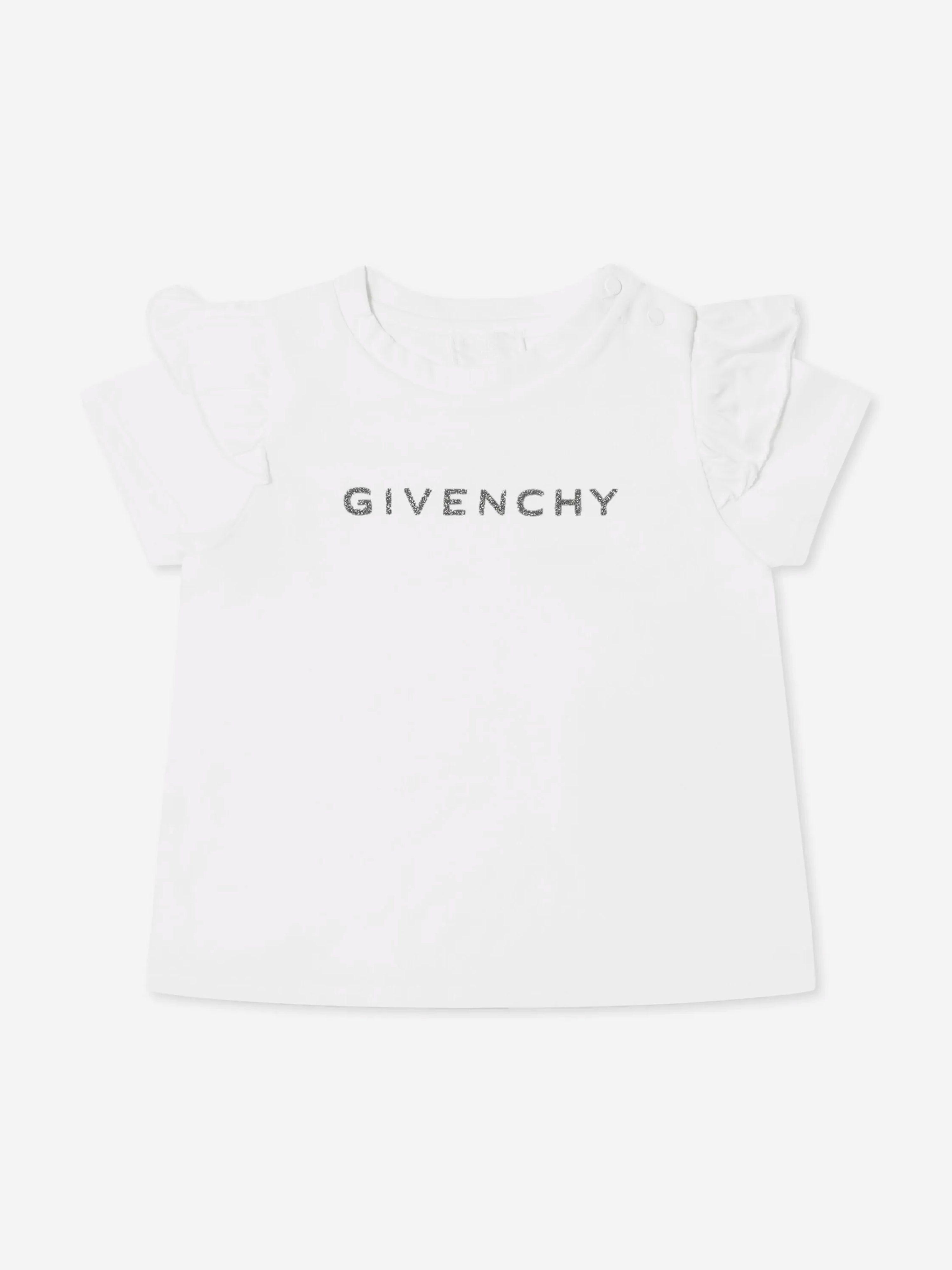 Baby Girls Glitter Logo White T-Shirt - Cute Casual Outfit for Playdates & Birthday Parties