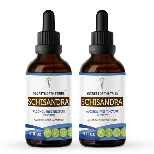 Premium Schisandra Chinensis Berry Extract - Alcohol-Free Herbal Tincture, High-Potency Adaptogen Drops (2x4 oz) for Stress Relief, Immune Support & Natural Energy Boost - Perfect for Daily Wellness & Holistic Health Routines