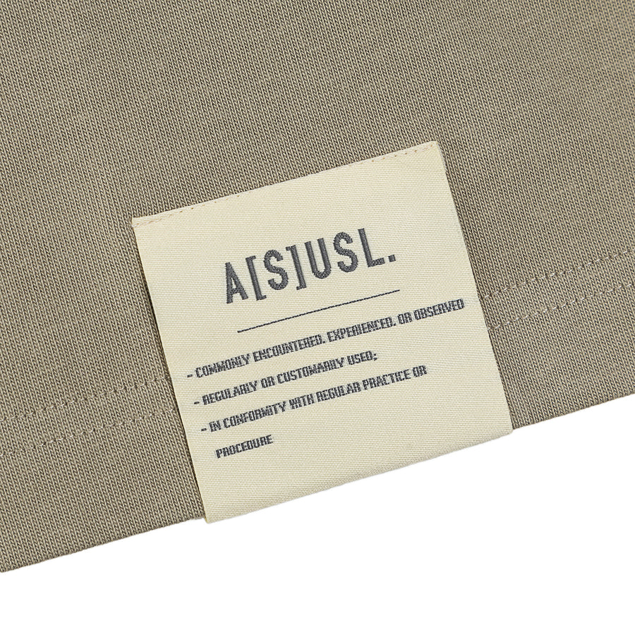 ASUSL Reflective Logo Long Sleeve T-Shirt for Men & Women - Beige - High Visibility Running, Cycling & Outdoor Activities