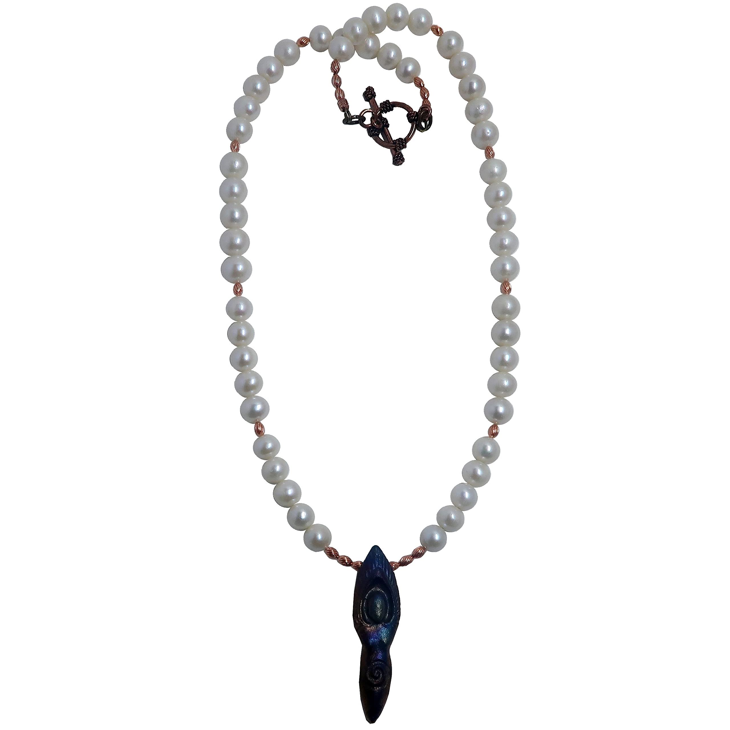 Rainbow Pearl Necklace with Satin Crystals - Elegant Goddess Jewelry for Women, Bridal Accessories, Party Wear & Special Occasions