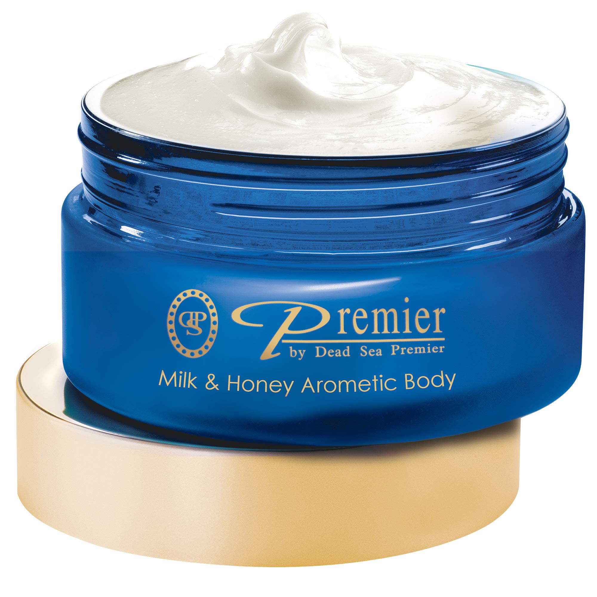 Premier Dead Sea Aromatic Body Butter - Milk & Honey | Hydrating Shea Butter Cream for Women & Men | Moisturizing, Firming & Anti-Aging Treatment for Dry Skin | Hand & Body Lotion 5.95 Fl.oz | Perfect for Daily Skincare Routine, Spa Day & Gift Giving