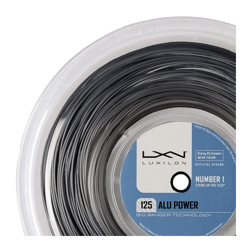 Luxilon Big Banger ALU Power 16L Silver 720 Tennis String Reels | Premium Polyester Tennis String for Pro Players | Perfect for Competitive Matches & Training Sessions