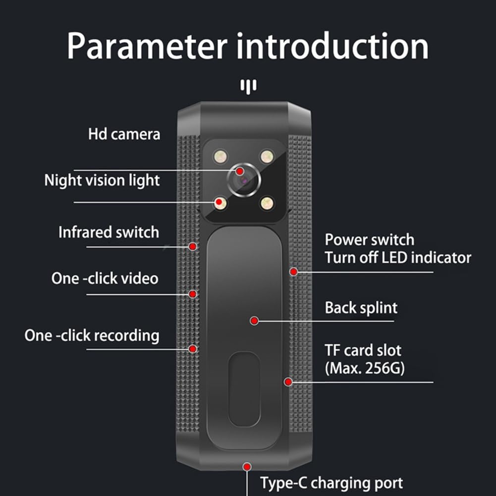 FLCIVSH HD 1080P Mini Spy Camera Pen - Night Vision, Motion Detection, Small Hidden Body Camera for Home Security, Office Surveillance & Secret Recording (DVR Camcorder) - Perfect for Covert Monitoring, Nanny Cams & Evidence Collection
