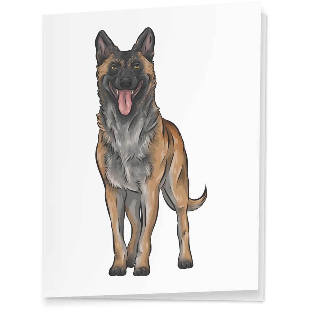 Azeeda 4-Pack Belgian Malinois Dog Breed Gift Tags - Perfect for Dog Lovers, Birthday Presents & Pet Party Favors (GI00043921)