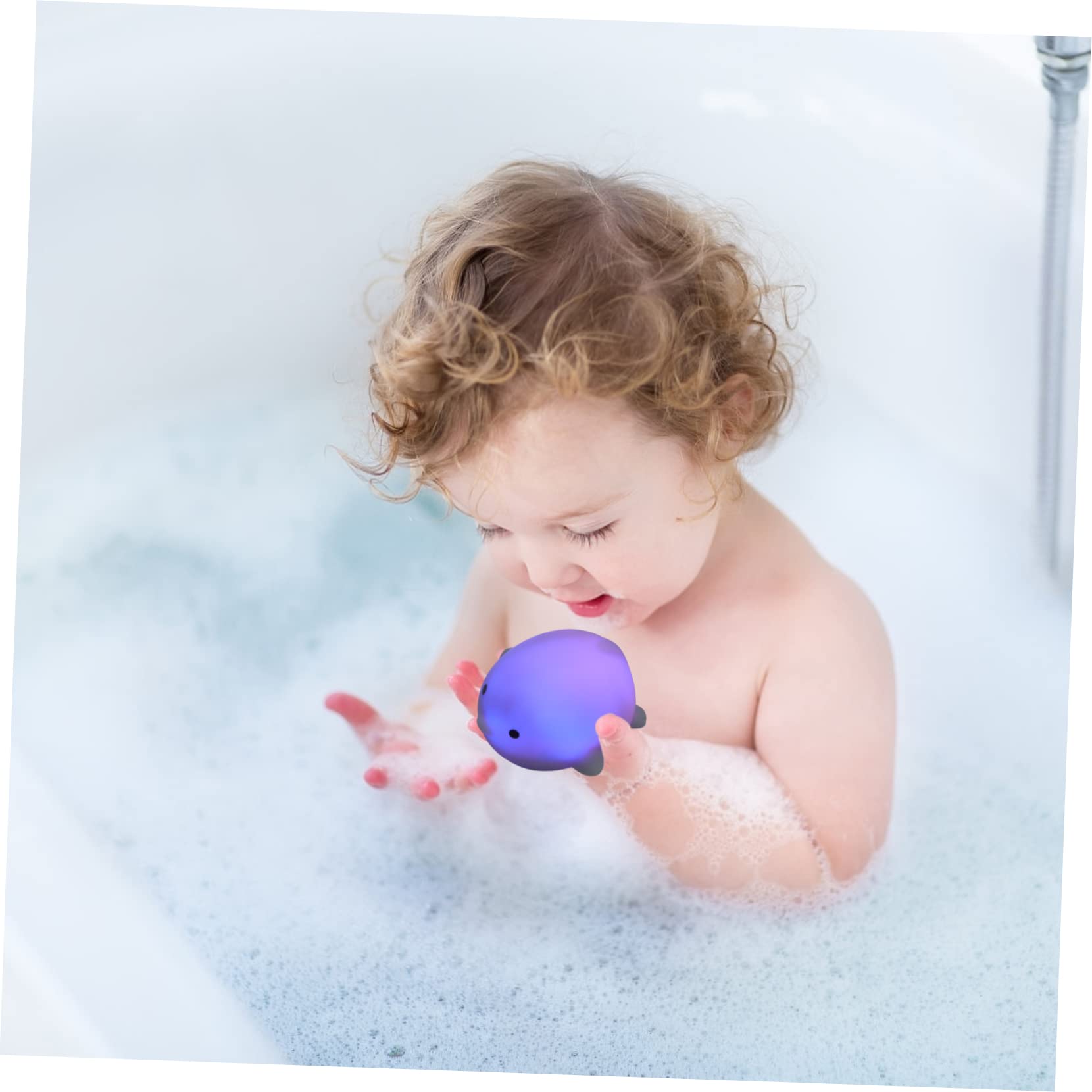 HEMOTON 20-Pack LED Bath Toys for Kids - Glow in The Dark Floating Water Toys for Bathtub Fun, Pool & Sensory Play - Perfect Toddler Bath Time & Swimming Pool Activity Toys