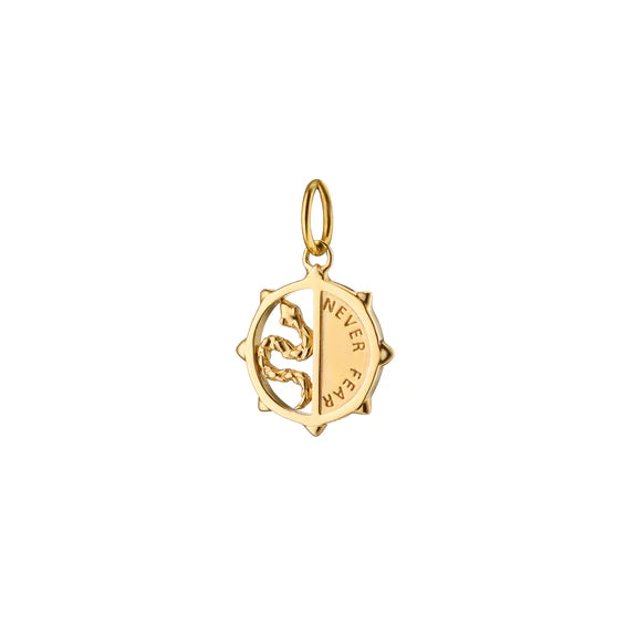 Mini Never Fear Snake Medallion Pendant - Spiritual Protection Jewelry for Women & Men - Perfect for Daily Wear, Gifts & Spiritual Healing