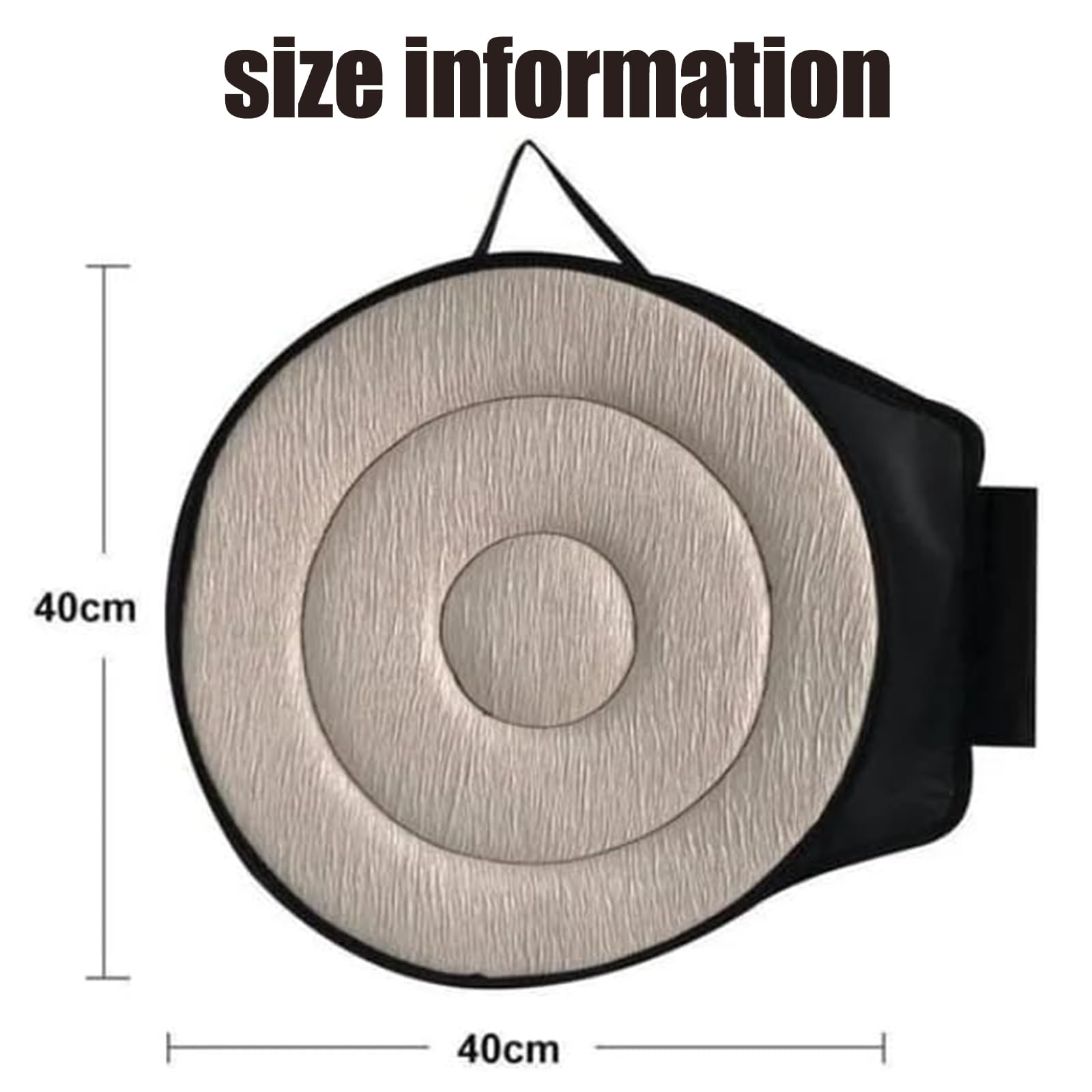 360° Rotating Car Seat Cushion for Elderly & Drivers - Non-Slip Swivel Seat Pad with 360-Degree Rotation - Beige Color - Perfect for Long Drives, Road Trips & Mobility Support