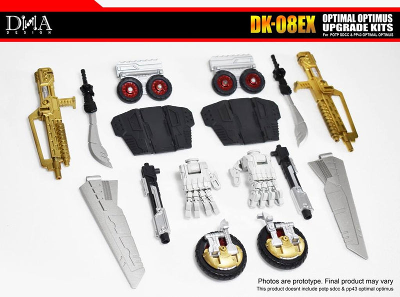 DNA Design DK 08EX Upgrade Kit for POTP SDCC/PP 43 Optimal Optimus - Transformers Toy Accessories for Collectors & Display Enhancement