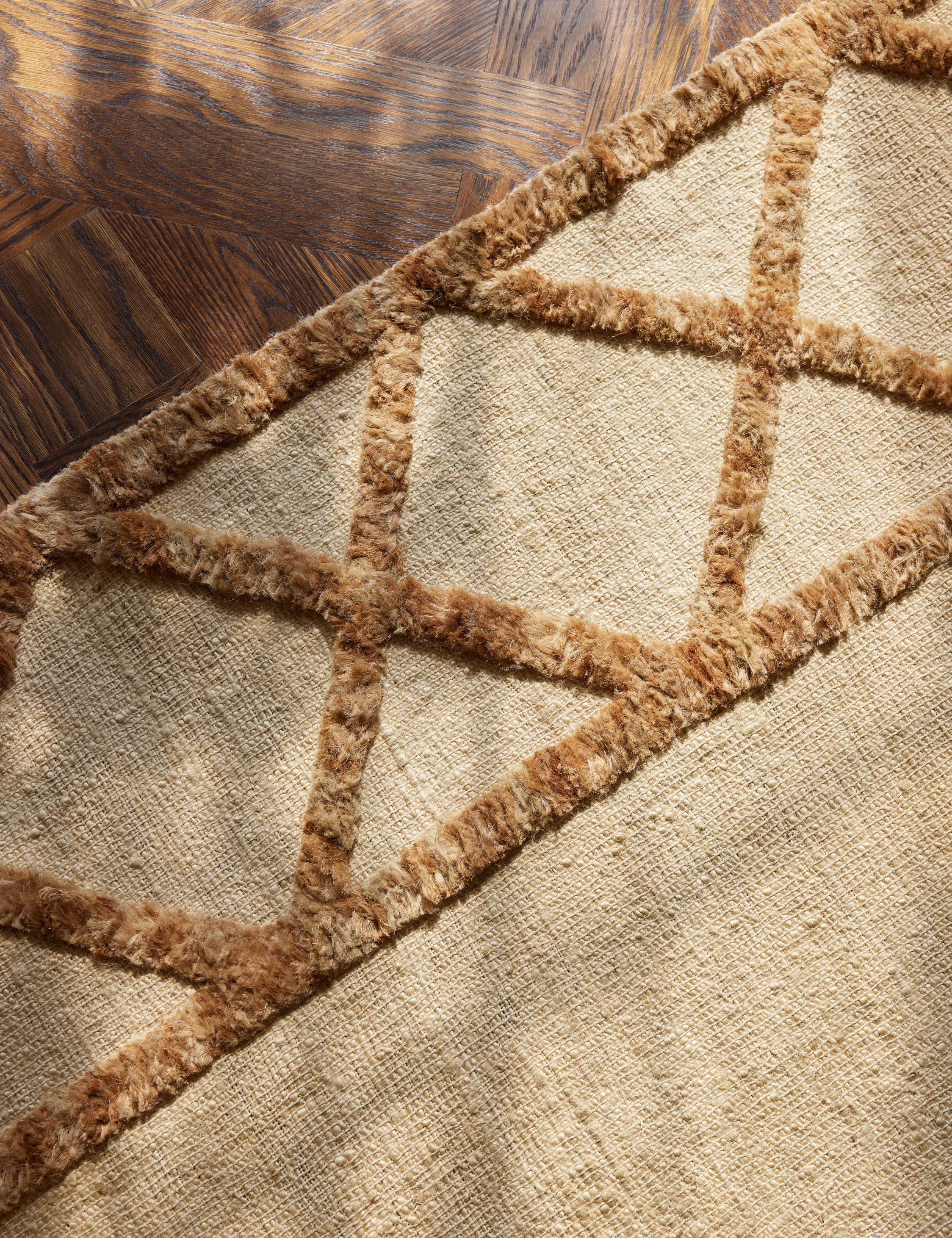 Jake Arnold Clairmont Handwoven Jute Rug - Natural Fiber Area Rug for Living Room, Bedroom & Boho Home Decor