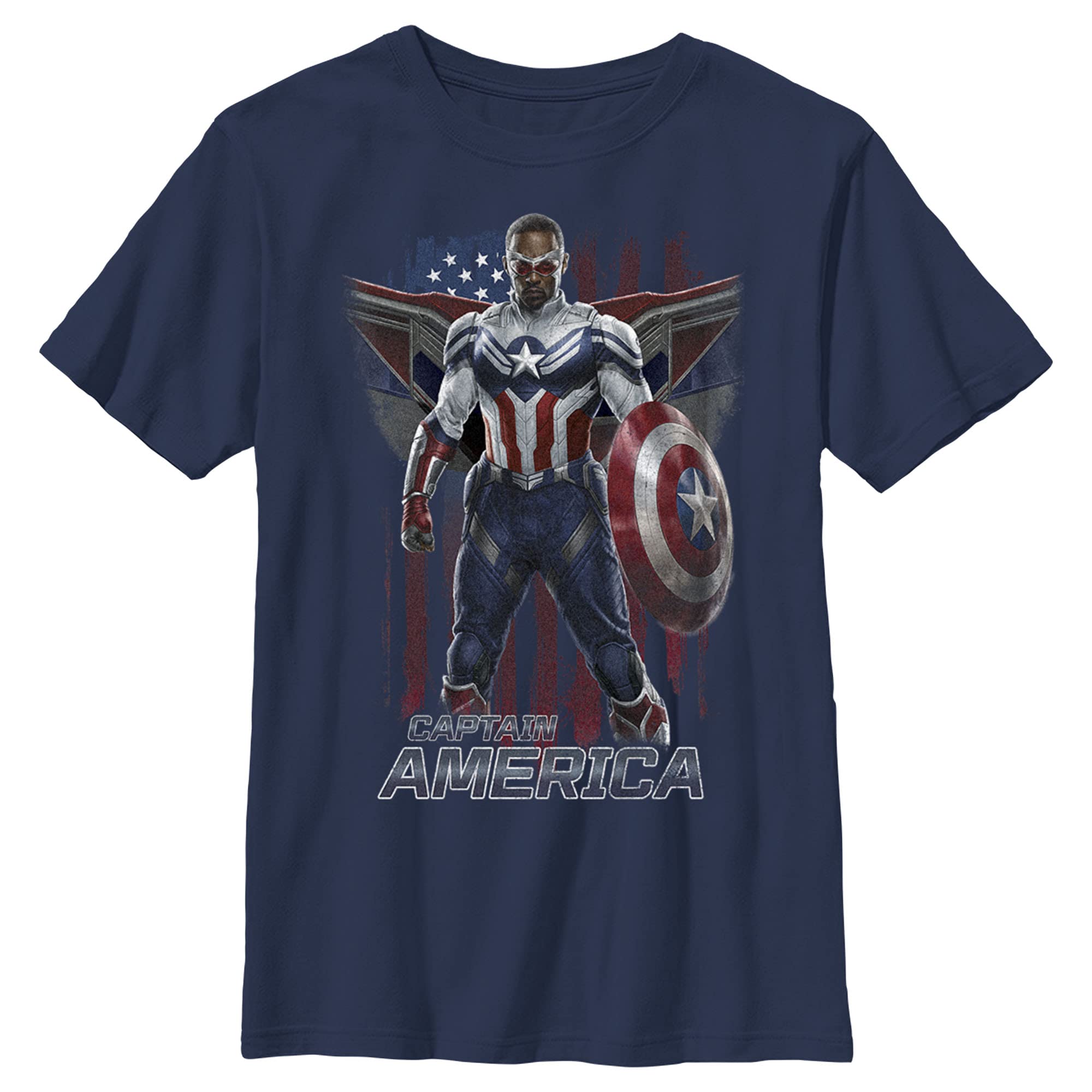 Marvel The Falcon and The Winter Soldier Captain America Boys' Graphic T-Shirt | Superhero Costume & Cosplay | Perfect for Halloween, Comic Con & Marvel Fan Events
