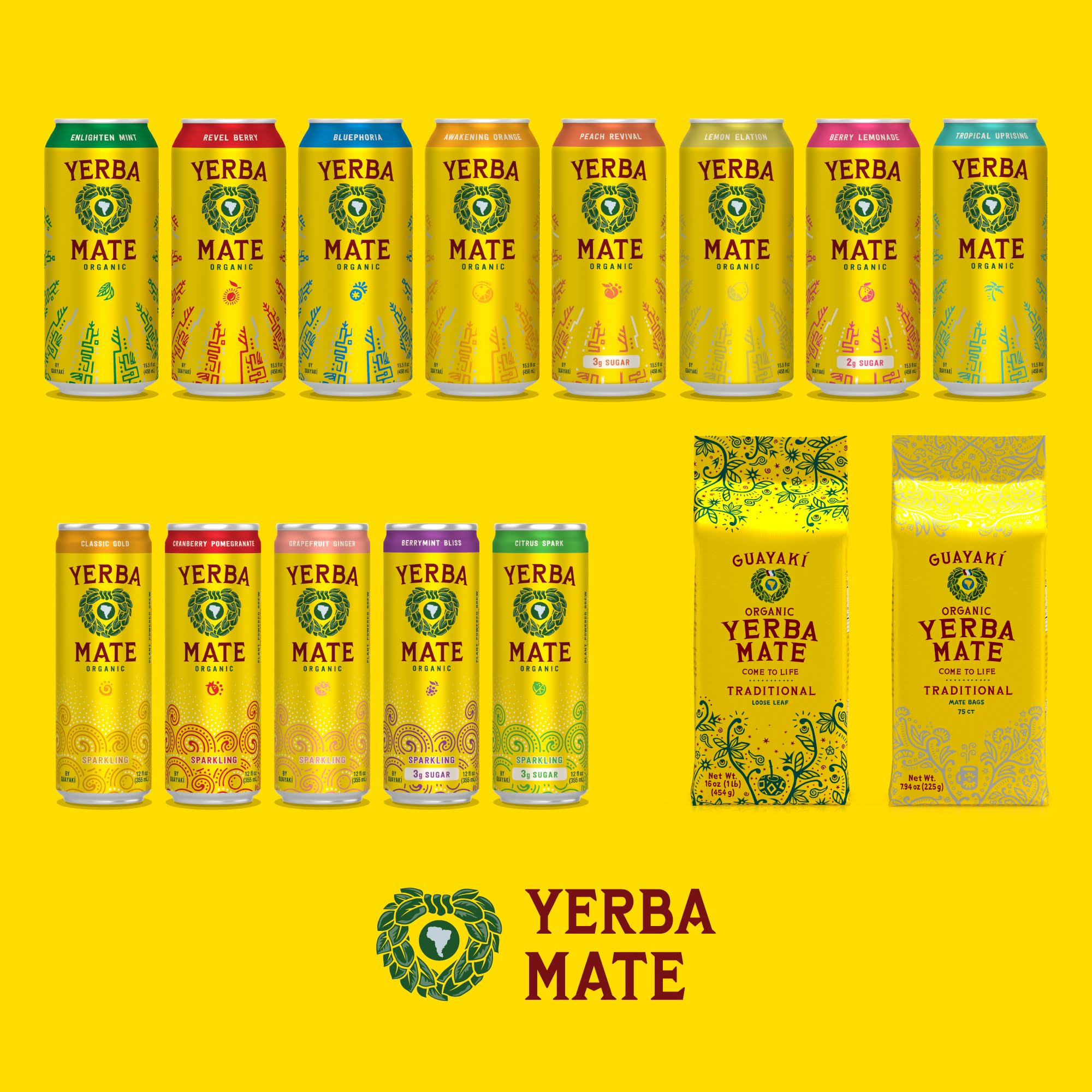 Organic Guayakí Yerba Mate Tea Bags - Unsweetened Traditional Blend, 75 Count (Pack of 6, 450 Total) | 40mg Natural Caffeine for Smooth Energy | Perfect Hot Beverage for Cold Weather, Office, Camping & Morning Boost