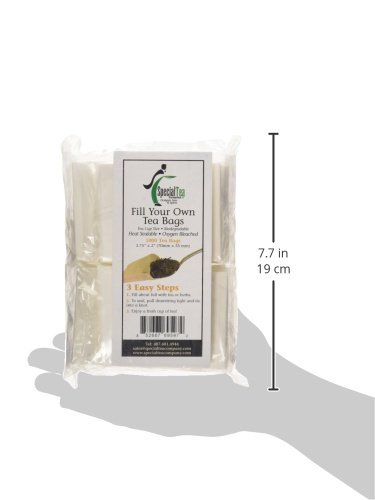 Premium 1000 Count Empty Tea Bags for Loose Leaf Tea - DIY Herbal Tea, Blooming Tea & Tea Blending - Perfect for Home Brewing, Gifts & Tea Business