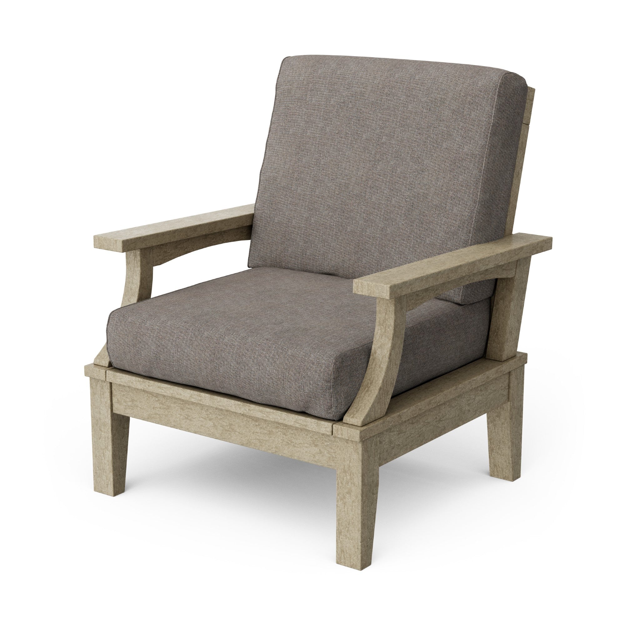 Heritage Deep Seating Patio Chair with Weather-Resistant Cushions - Outdoor Lounge Furniture for Garden, Poolside & Backyard Relaxation