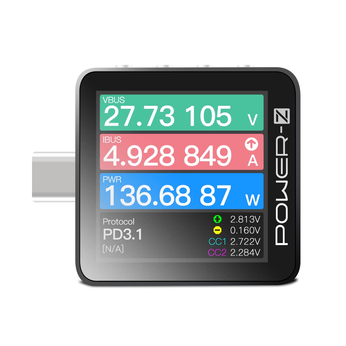 Power-Z KM003C USB-C Fast Charging Tester - Digital Voltmeter & Ammeter for Power Banks - PD3.1 & QC5.0 Compatible - Portable Charger Tester for iPhone, Android, Laptops & More
