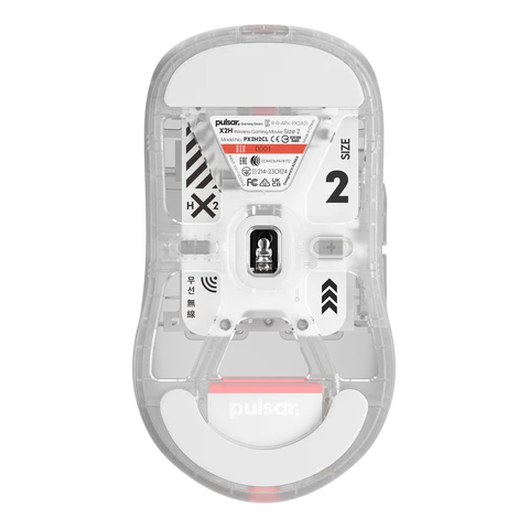 Pulsar X2H Super Clear Edition Wireless Gaming Mouse - Lightweight, Ergonomic Design for PC & Mac - Perfect for FPS, MOBA & Esports Gaming (Open Box)