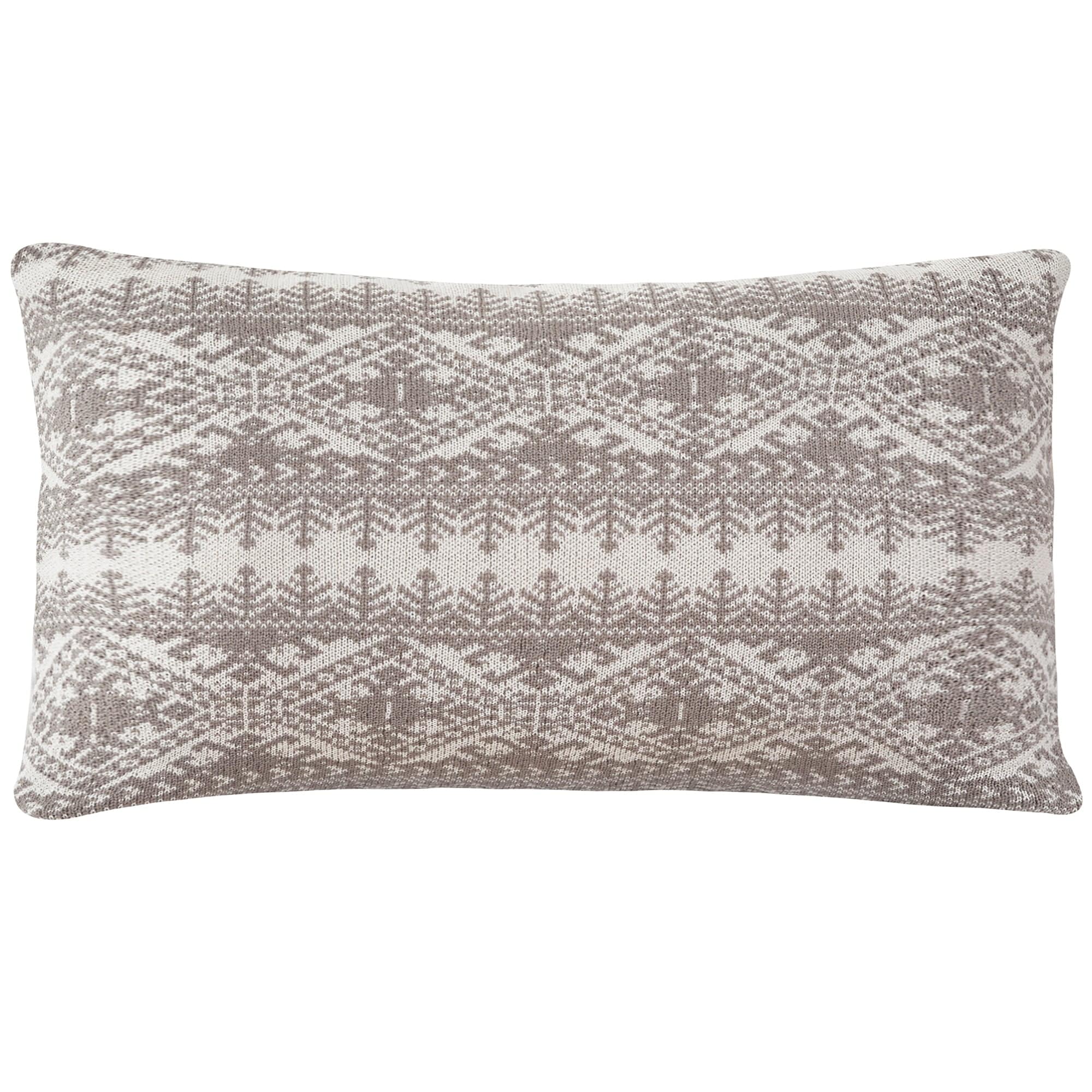 Cozy Fair Isle Knit Body Pillow - Taupe Color Long Hug Pillow for Cuddling, Sleeping & Home Decor - Perfect for Sofa, Bed & Relaxation
