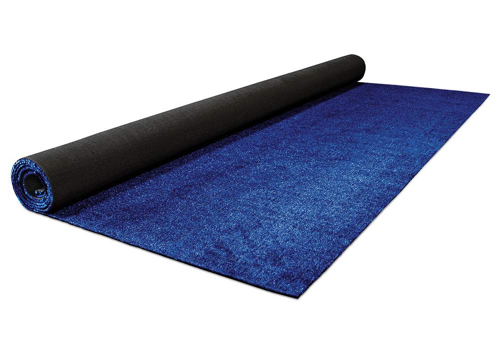 Premium 6ft x 15ft Electric Blue Artificial Grass Turf with Marine Backing - .25 Inch Pile Height - UV Resistant Synthetic Lawn for Outdoor, Patio, Poolside & Play Areas - Pet Friendly Landscape Solution