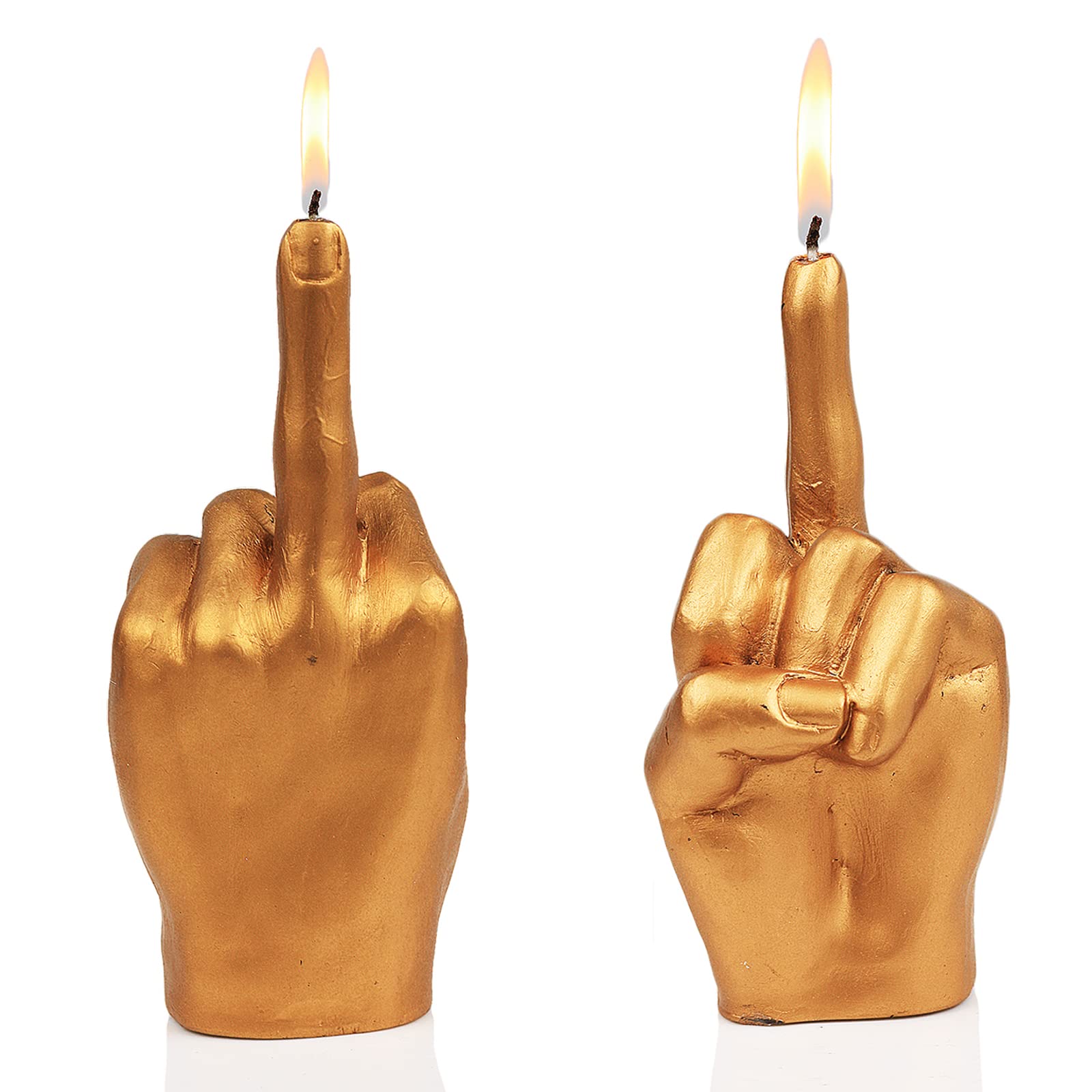 Finger Gesture Candle - Middle Finger FCK You Candle in Gold for Home Decor, Gag Gifts & Pranks | Funny Novelty Gift for Friends, Office Desk Decor