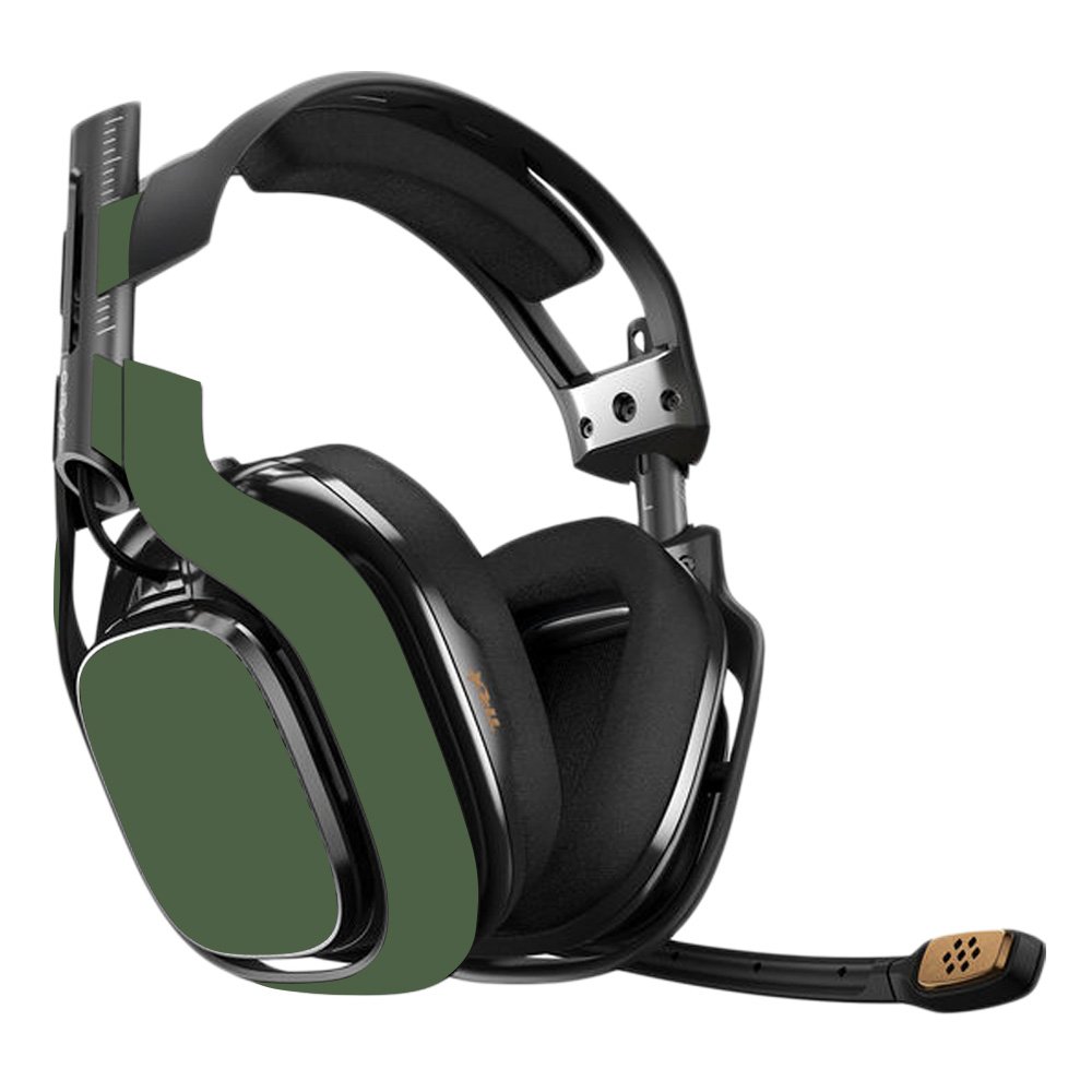 MightySkins Vinyl Decal Wrap Cover for Astro A40 3rd Gen Gaming Headset - Solid Olive Protective Skin | Durable, Easy to Apply & Remove | Made in USA | Perfect for Gaming, Streaming & Customizing Your Headset