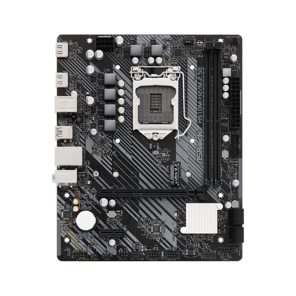ASRock H510M-HDV/M.2 SE DDR4 Micro ATX LGA 1200 Motherboard - Intel 10th/11th Gen CPU Support, PCIe 3.0, M.2 Slot, USB 3.2 - Perfect for Budget Gaming PC & Home Office Builds