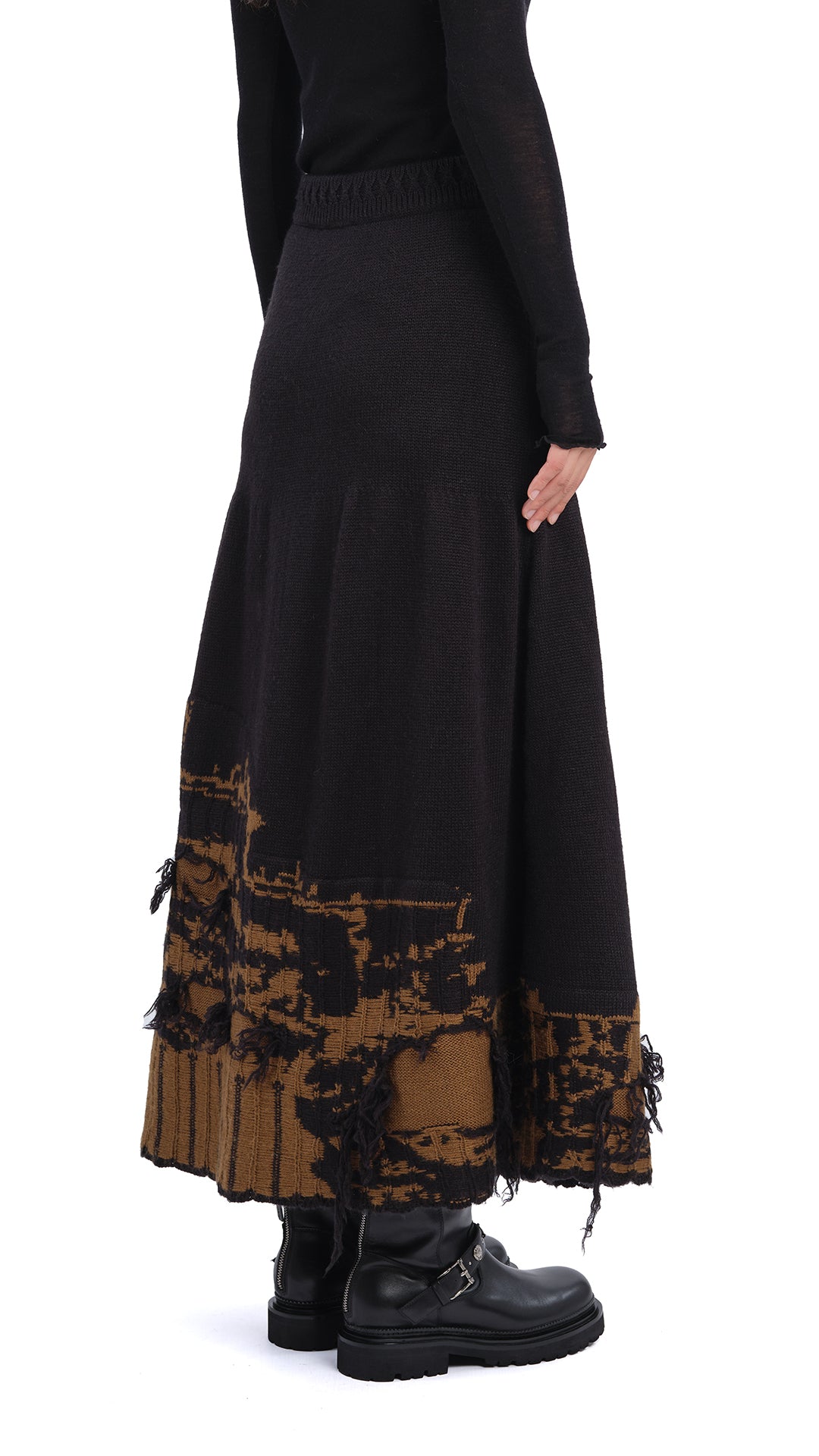 Queen Sisi Knitted Skirt for Women - Soft Stretch High Waist A-Line Midi Skirt | Perfect for Fall Winter, Office Wear, Date Night & Casual Outfits