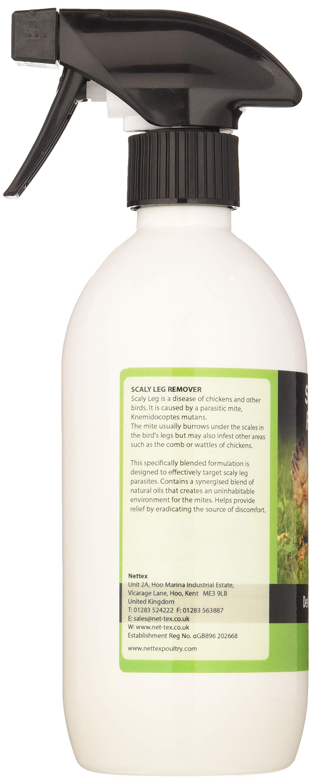 Net-Tex Scaley Leg Mite Treatment Spray for Chickens - 500ml Poultry Parasite Killer | Effective Solution for Itchy, Scaly Chicken Legs | Perfect for Backyard Flocks & Small Farms