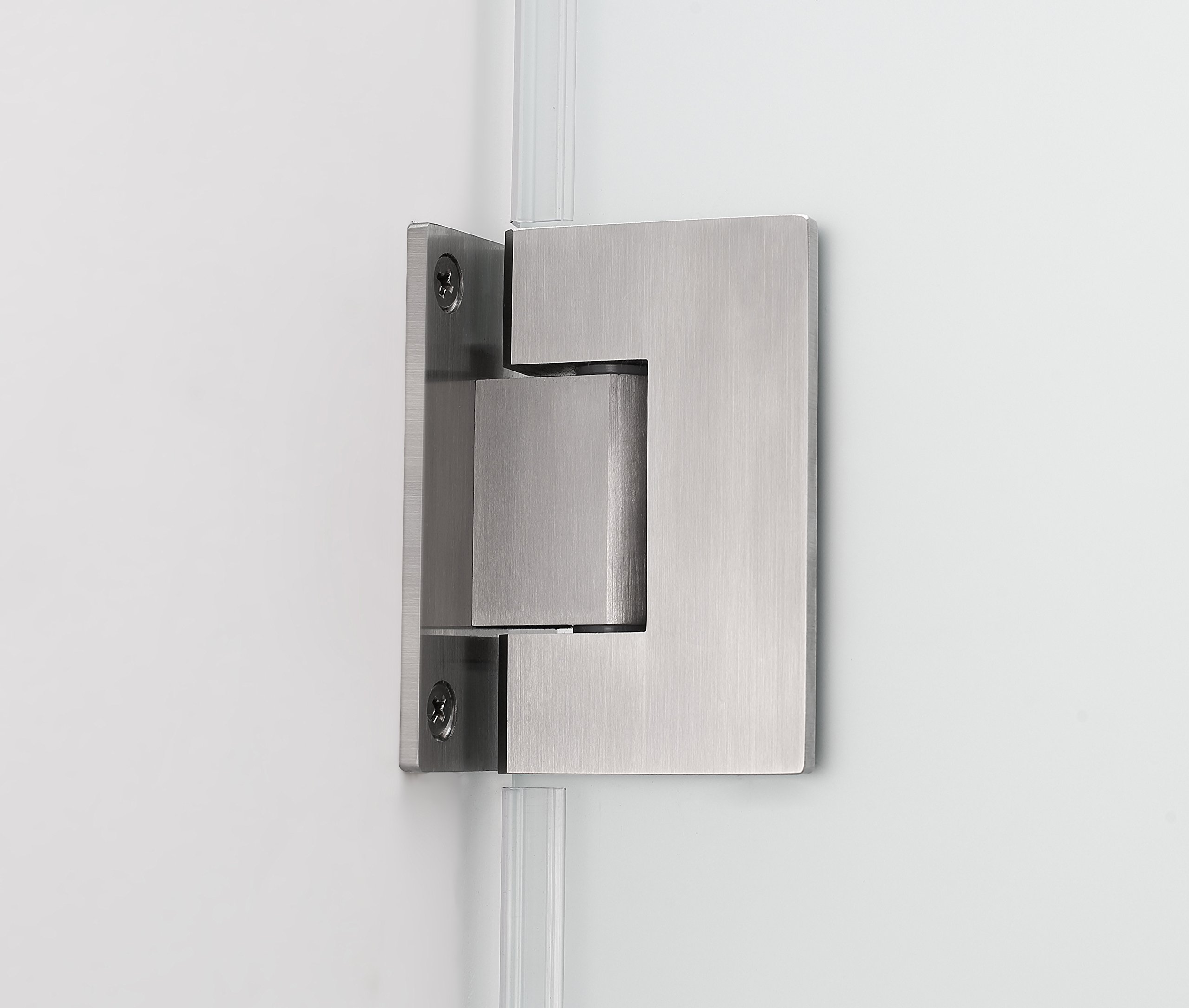 Frosted Glass Frameless Hinged Shower Door with Shelves - Aston Belmore GS Series for Modern Bathroom | Perfect for Small Spaces & Luxurious Bathroom Upgrades
