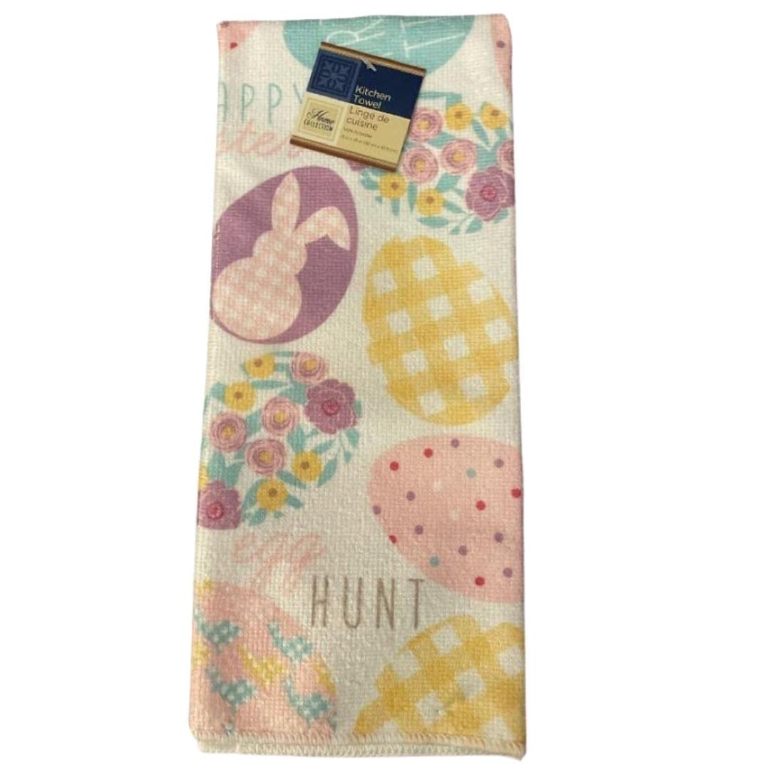 EBK Happy Easter Eggs Kitchen Towels & Easter Truck Sign - Pink 9