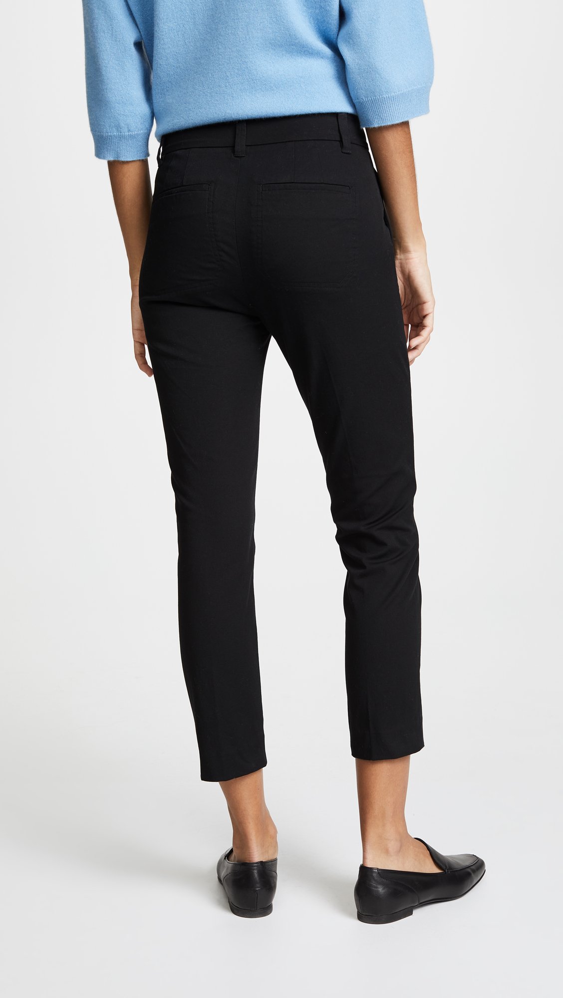 Vince Women's Coin Pocket Chino Pants - Classic Black Casual Trousers for Work & Everyday Wear | Size 2 | Comfortable Stretch Fabric for Office & Weekend Outings