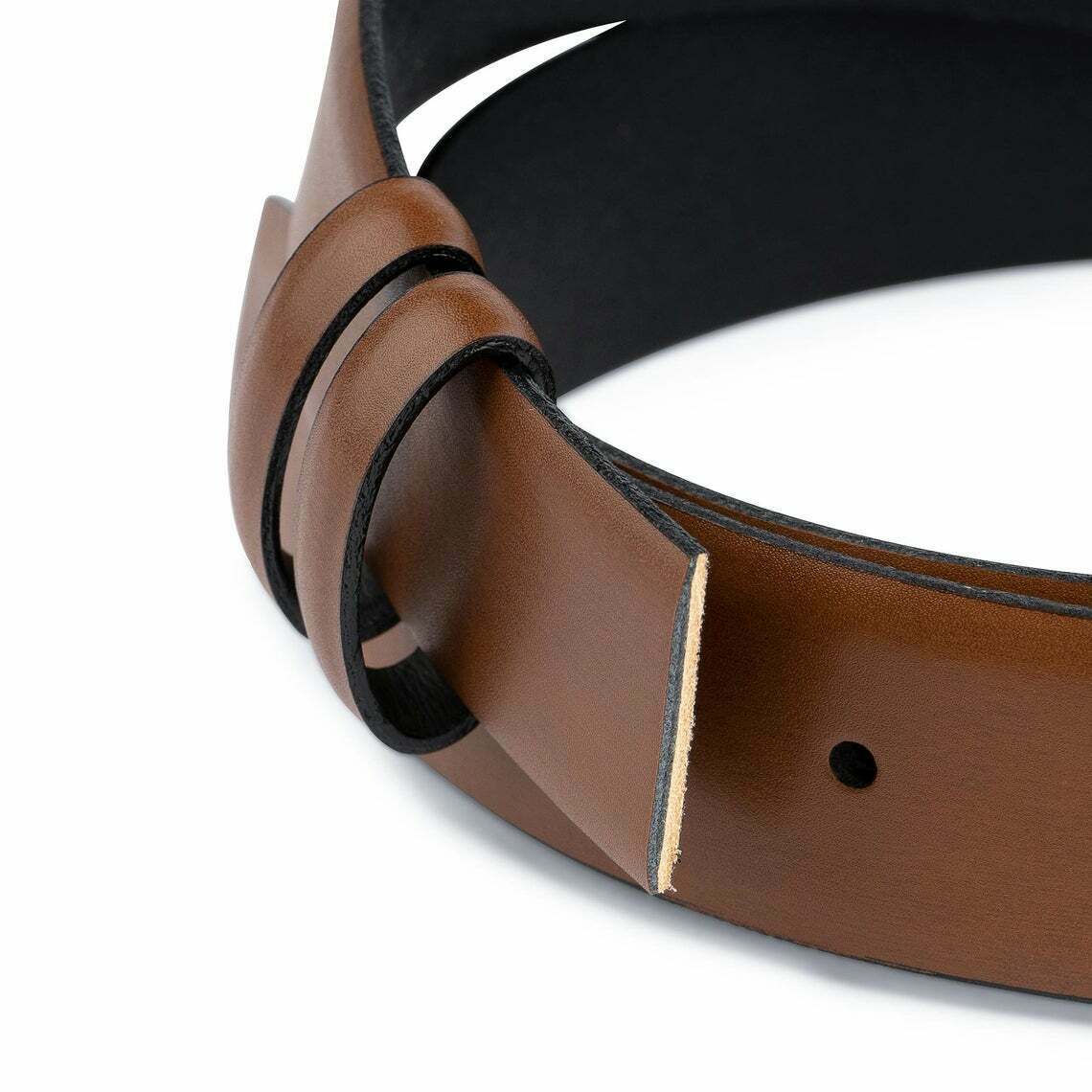 Montblanc 35mm Replacement Leather Belt - Adjustable Brown Tan Strap for Men | Perfect for Business, Casual & Formal Wear