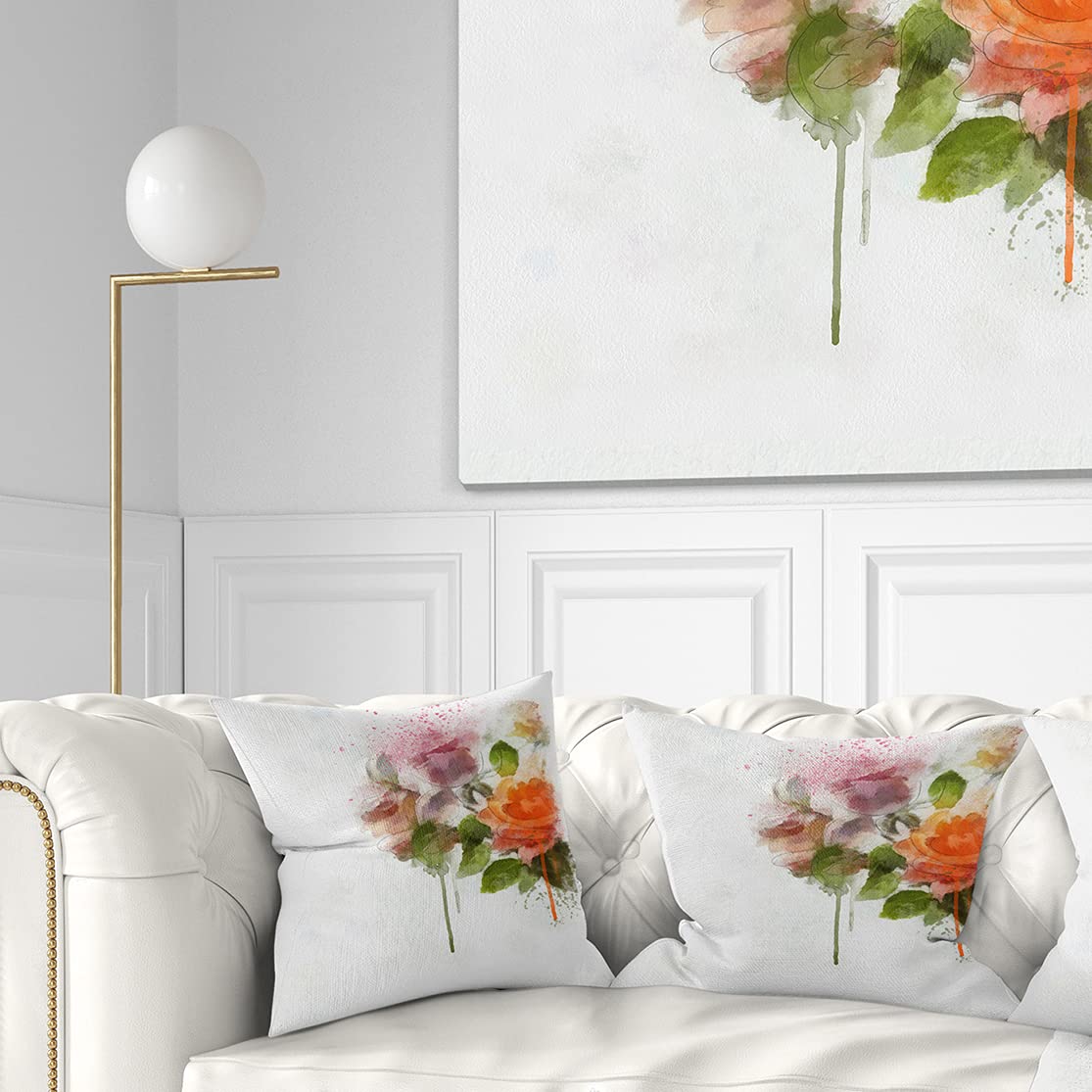 DesignQ CU13758 Soft White Pillow Cushion 18x18 Inches - Premium Decorative Throw Pillow for Sofa, Bed & Home Decor