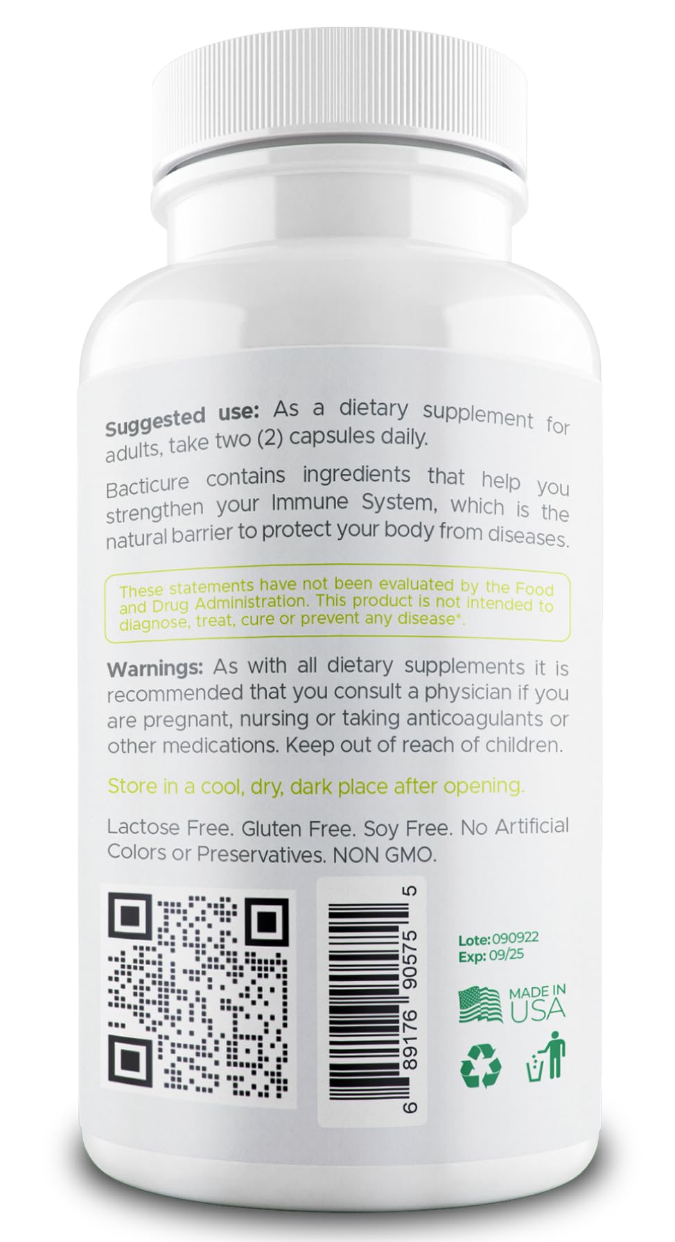 Natural Immune Support Supplement - Set of 3 Bottles (60 Capsules Each) with Patented Formula | Boost Immunity & Wellness | Perfect for Daily Health Routine & Travel