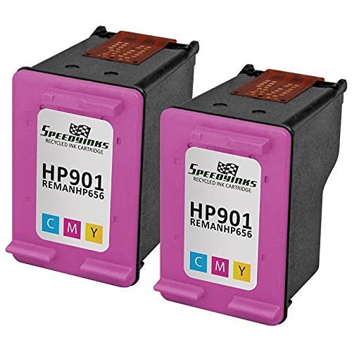 SPEEDYINKS Remanufactured HP 901 Ink Cartridges (2-Pack, Color) - Compatible with HP OfficeJet J4540 & More | High-Quality Printer Ink Replacement for Home & Office Use