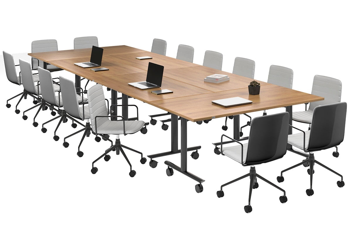 Solana Multi 6-Person Flip Top Folding Table - 4200L x 1400W - Space-Saving Dining & Conference Table for Home, Office & Events