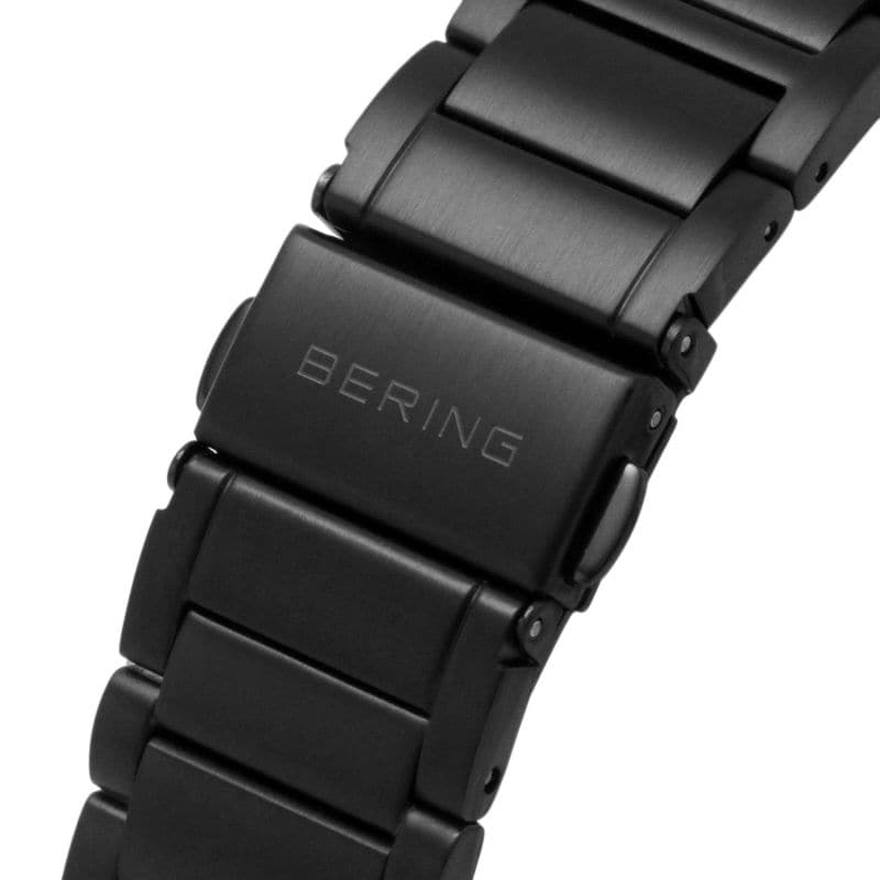 BERING 11740 728 Classic Brushed Black Green Dial Men's Watch - Stylish & Durable Timepiece for Business, Casual & Outdoor Activities