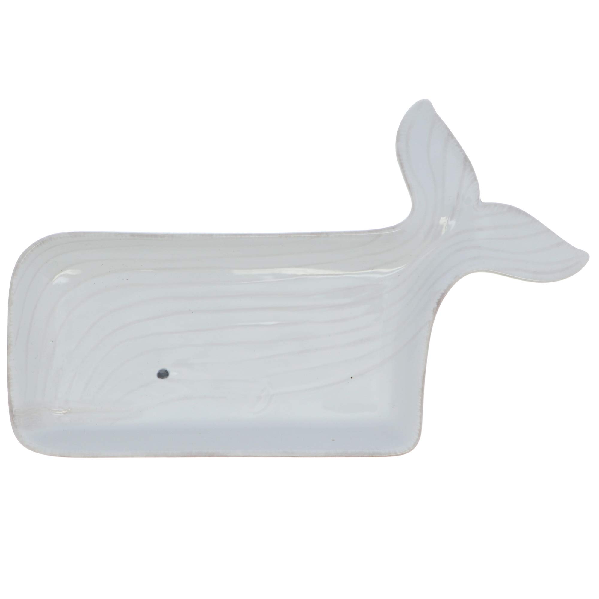 Ceramic Whale Trinket Tray - Decorative Serving Dish for Jewelry, Keys & Coins | Perfect for Bathroom, Bedroom & Entryway Organization