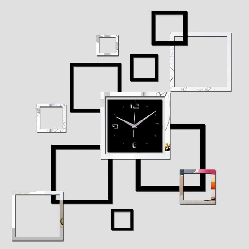 DIY Large Acrylic Mirror Wall Clock - Unique Modern Quartz Clock for Living Room, Bedroom, Office Decor